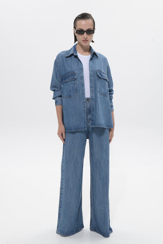 Veronica Mid Blue Tencel Jacket