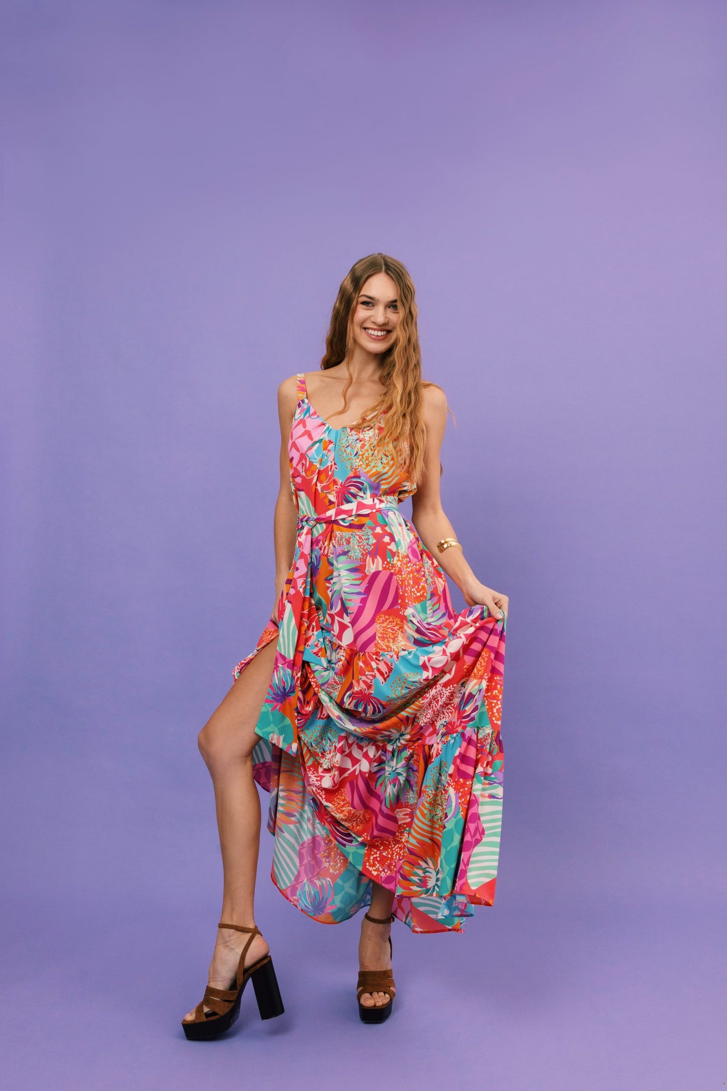 Lora Dress (Flamingo Pink)