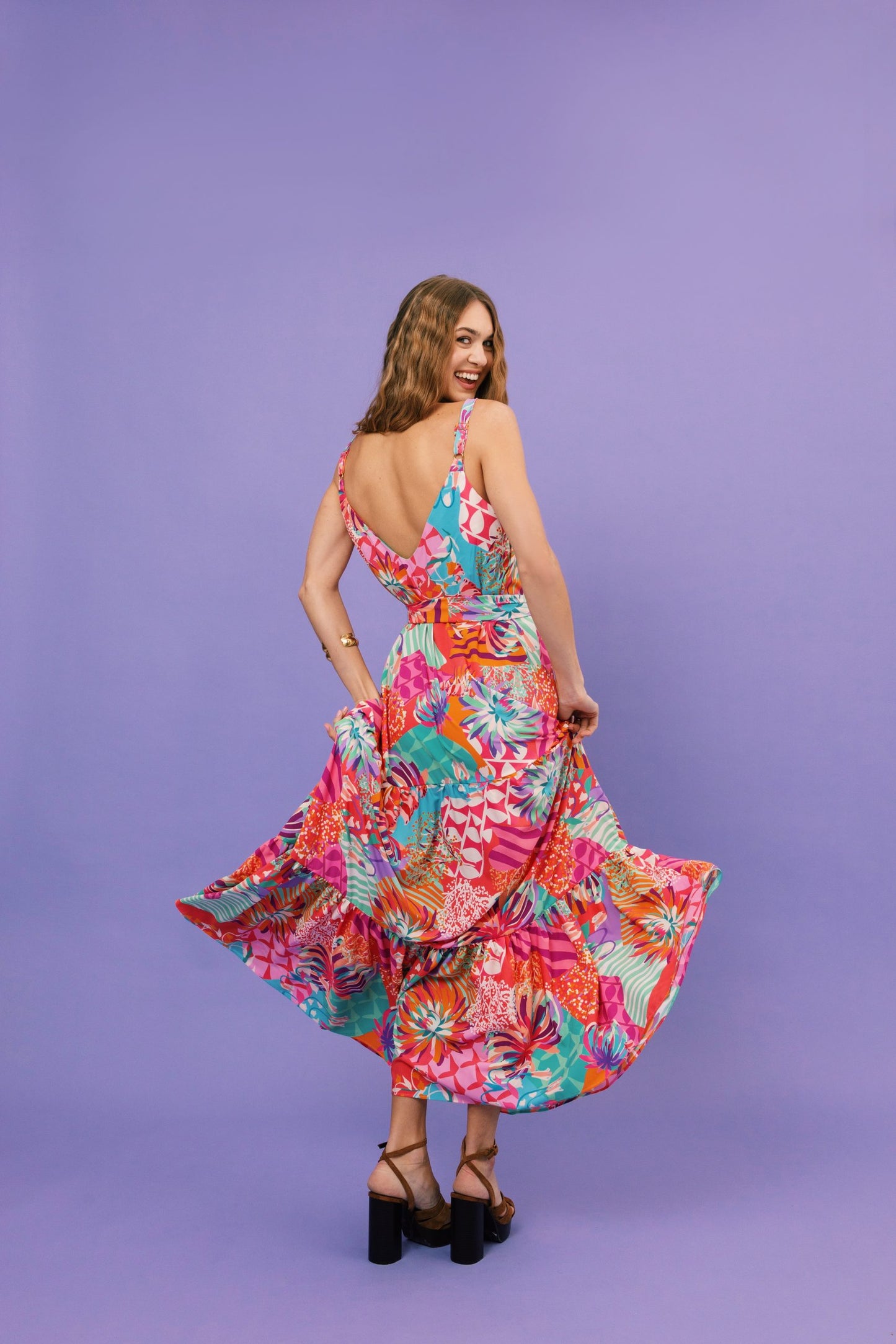 Lora Dress (Flamingo Pink)