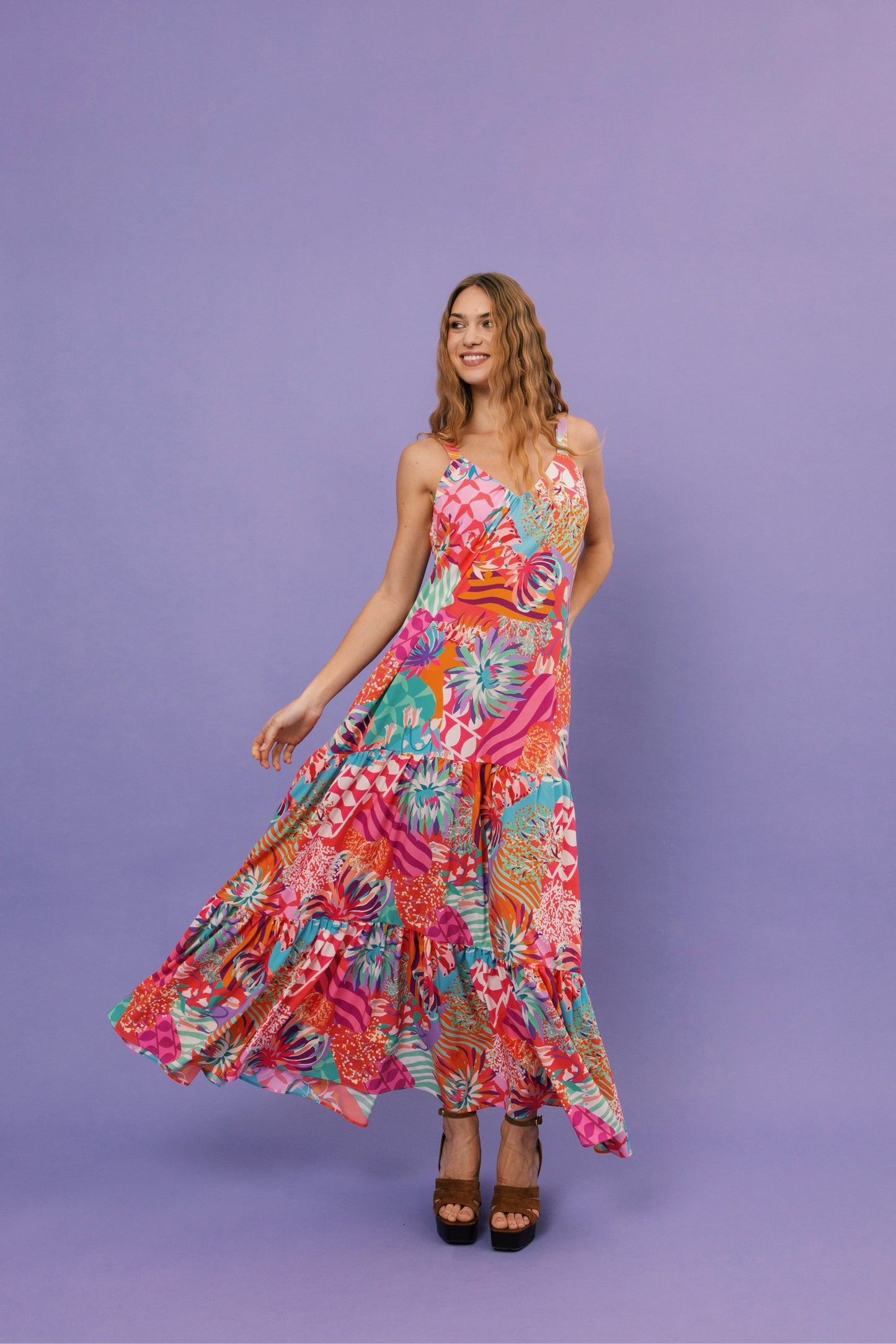 Lora Dress (Flamingo Pink)
