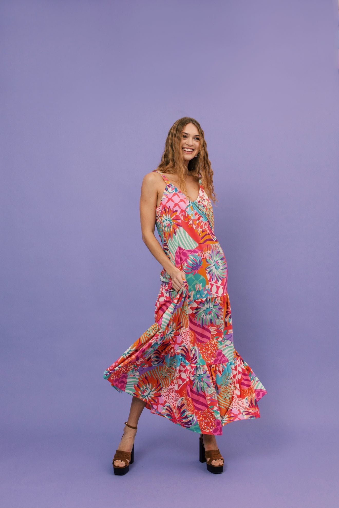 Lora Dress (Flamingo Pink)