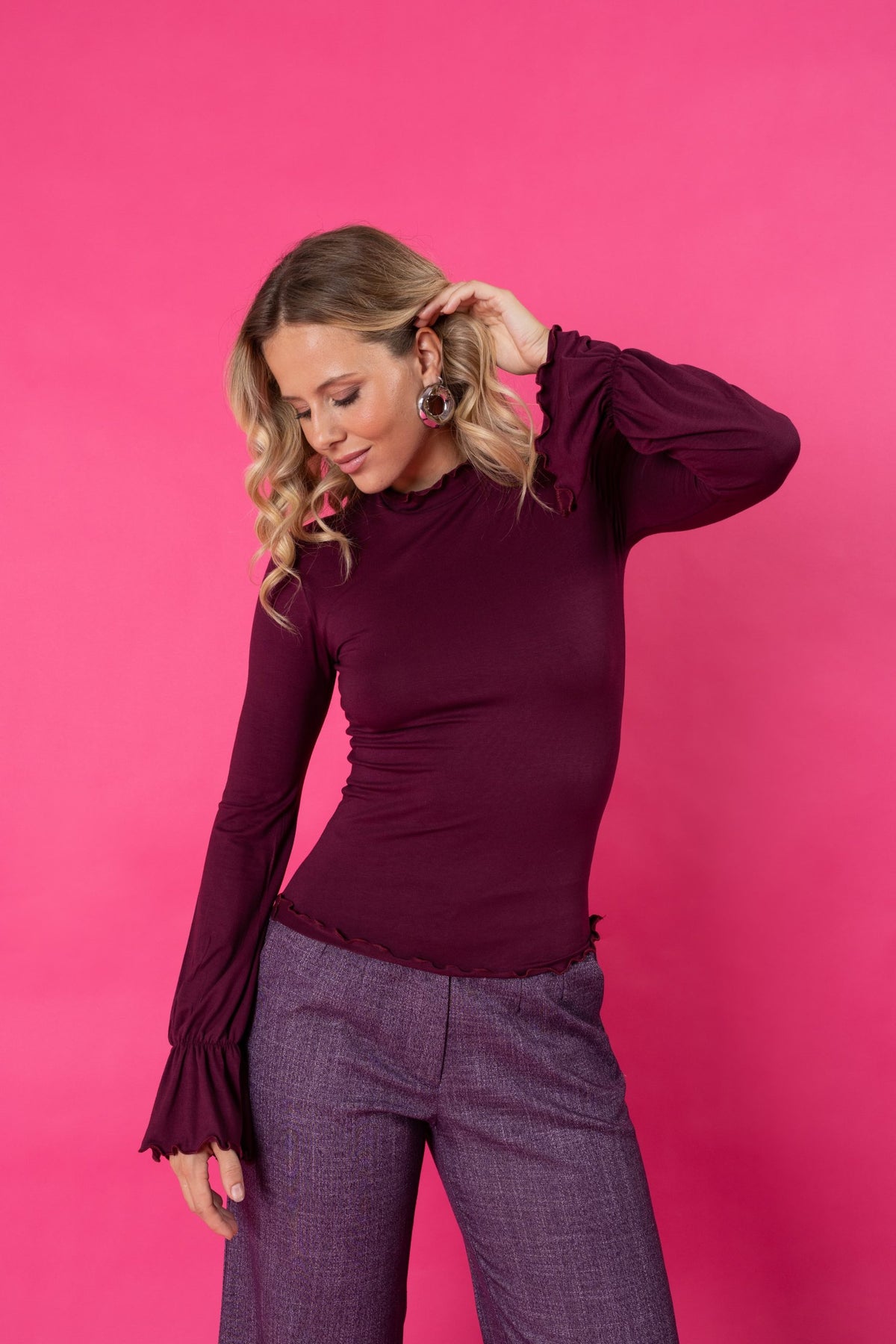 Sara Παντελόνι Dark Purple