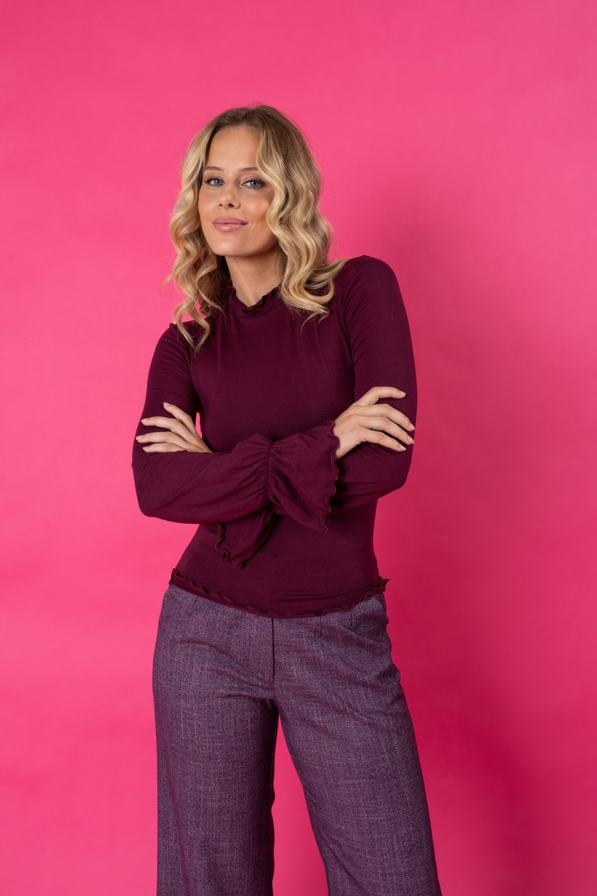 Mila Top Burgundy