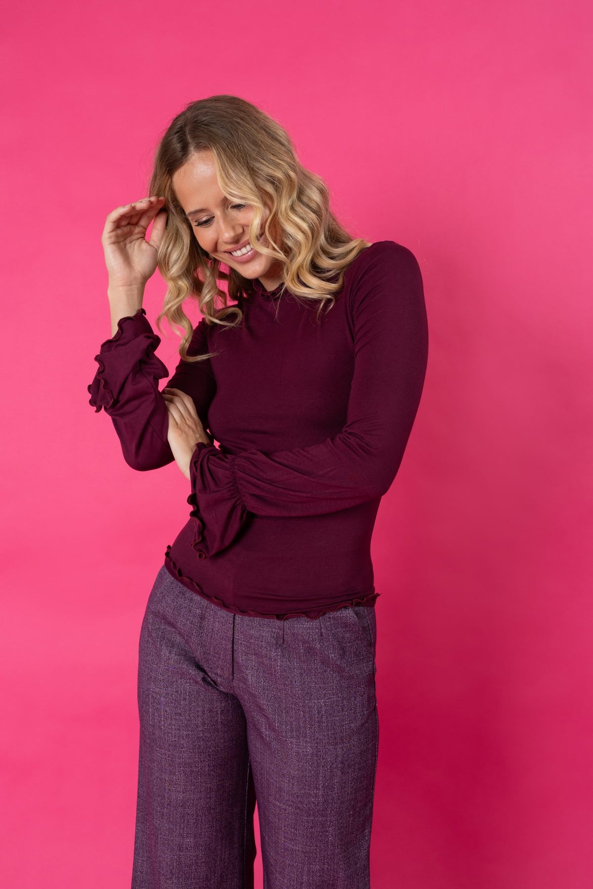 Mila Top Burgundy