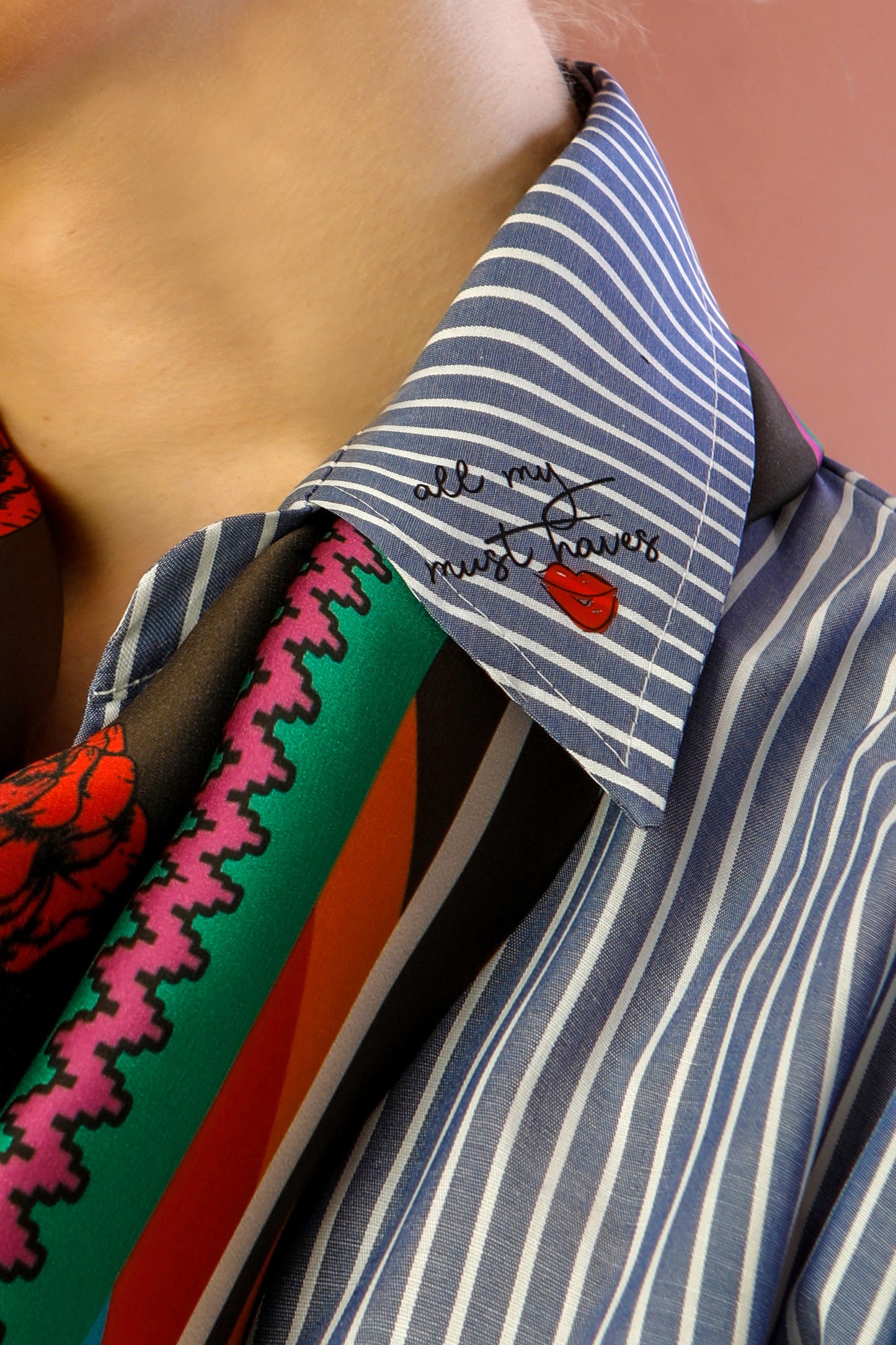 Brenda Shirt - Blue stripes