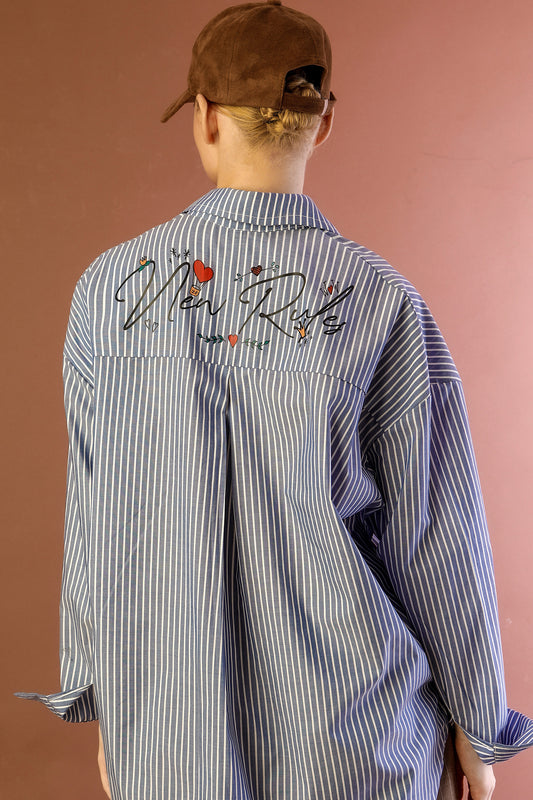 Brenda Shirt - Blue stripes