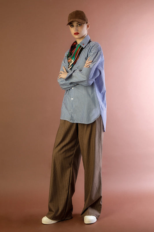 Brenda Shirt - Blue stripes