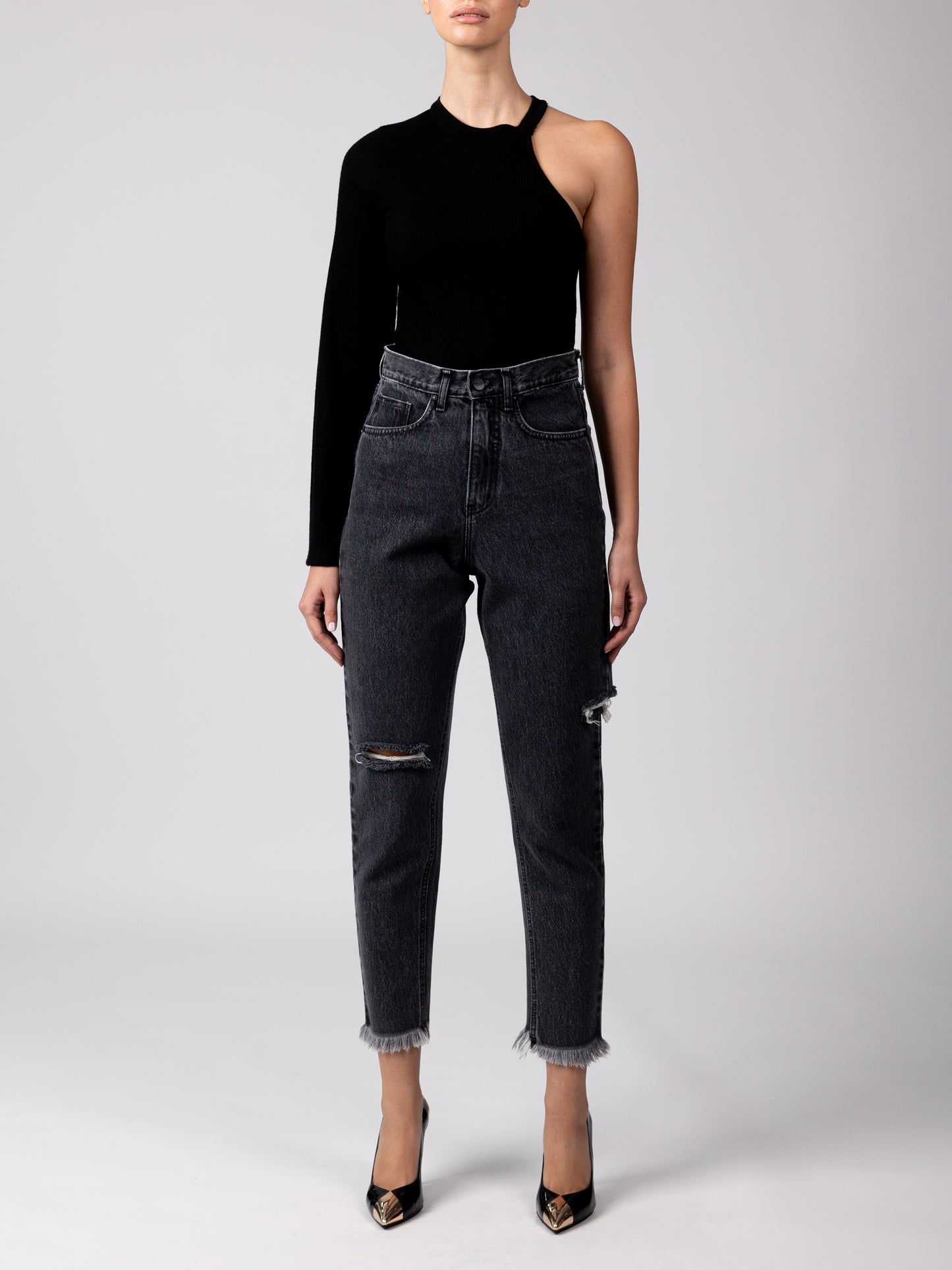 Elsa ripped top (Black)
