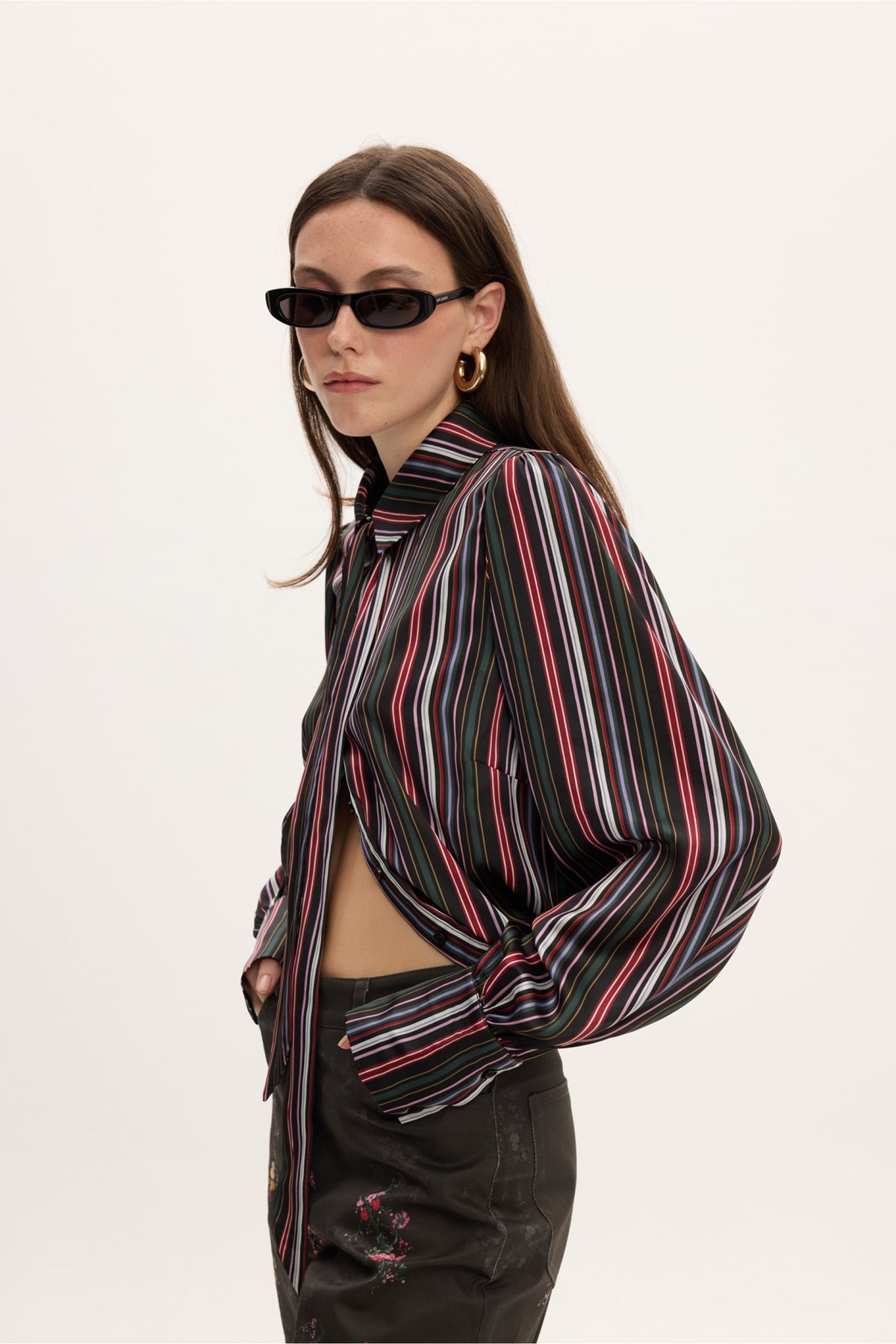 ELIZA SATIN STRIPPED