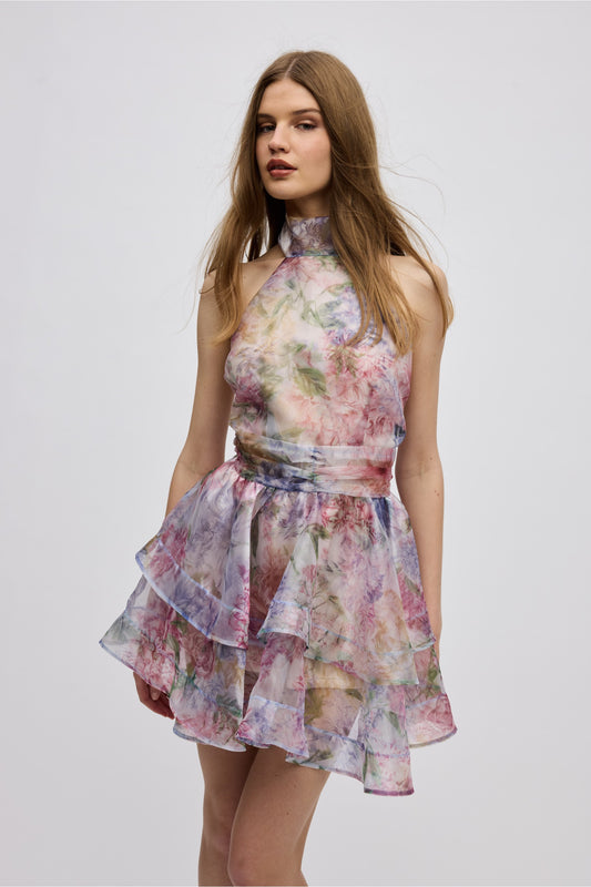 MARGOT ORGANZA HALTERNECK DRESS
