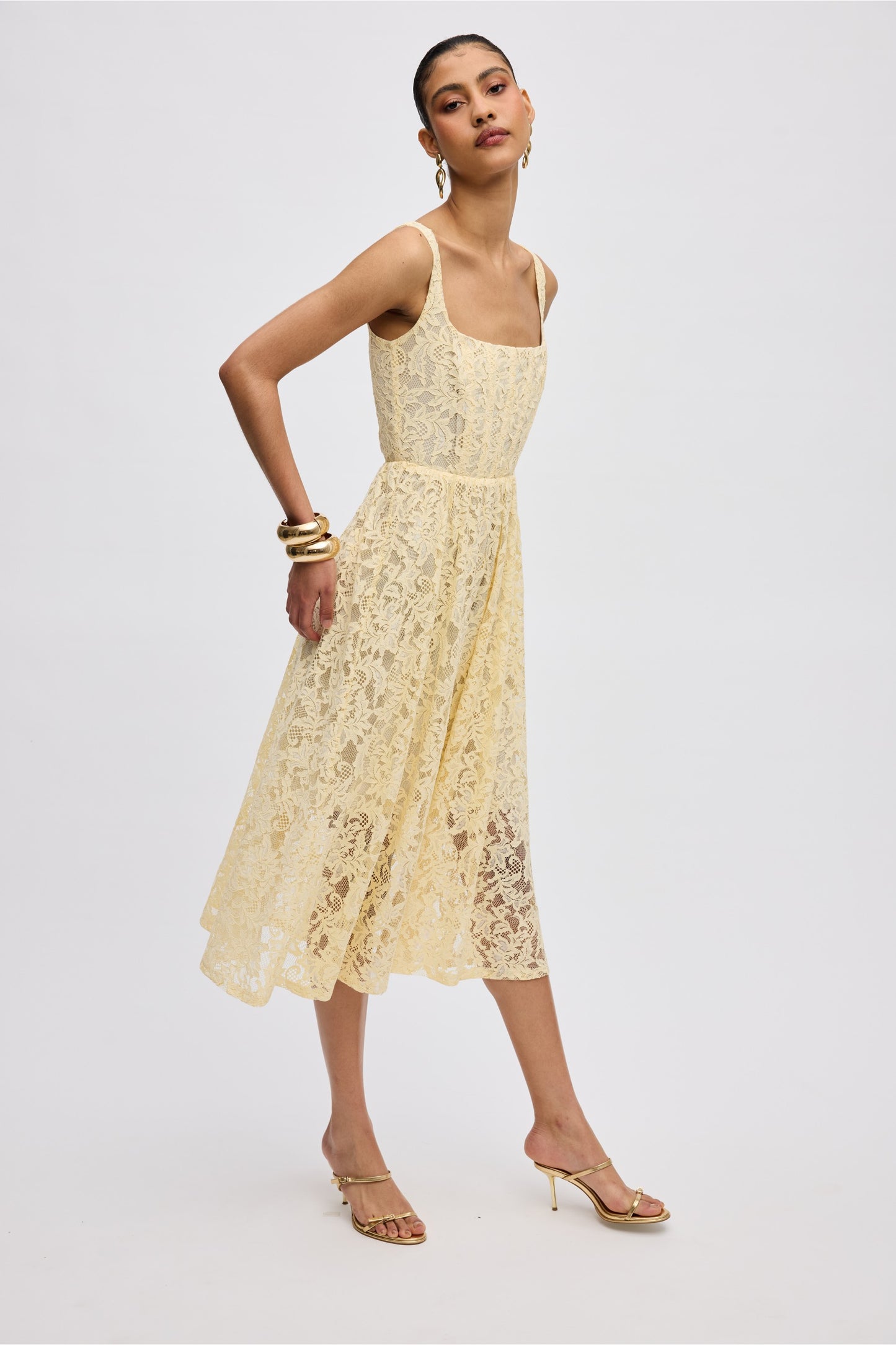 LACE MIDI DRESS