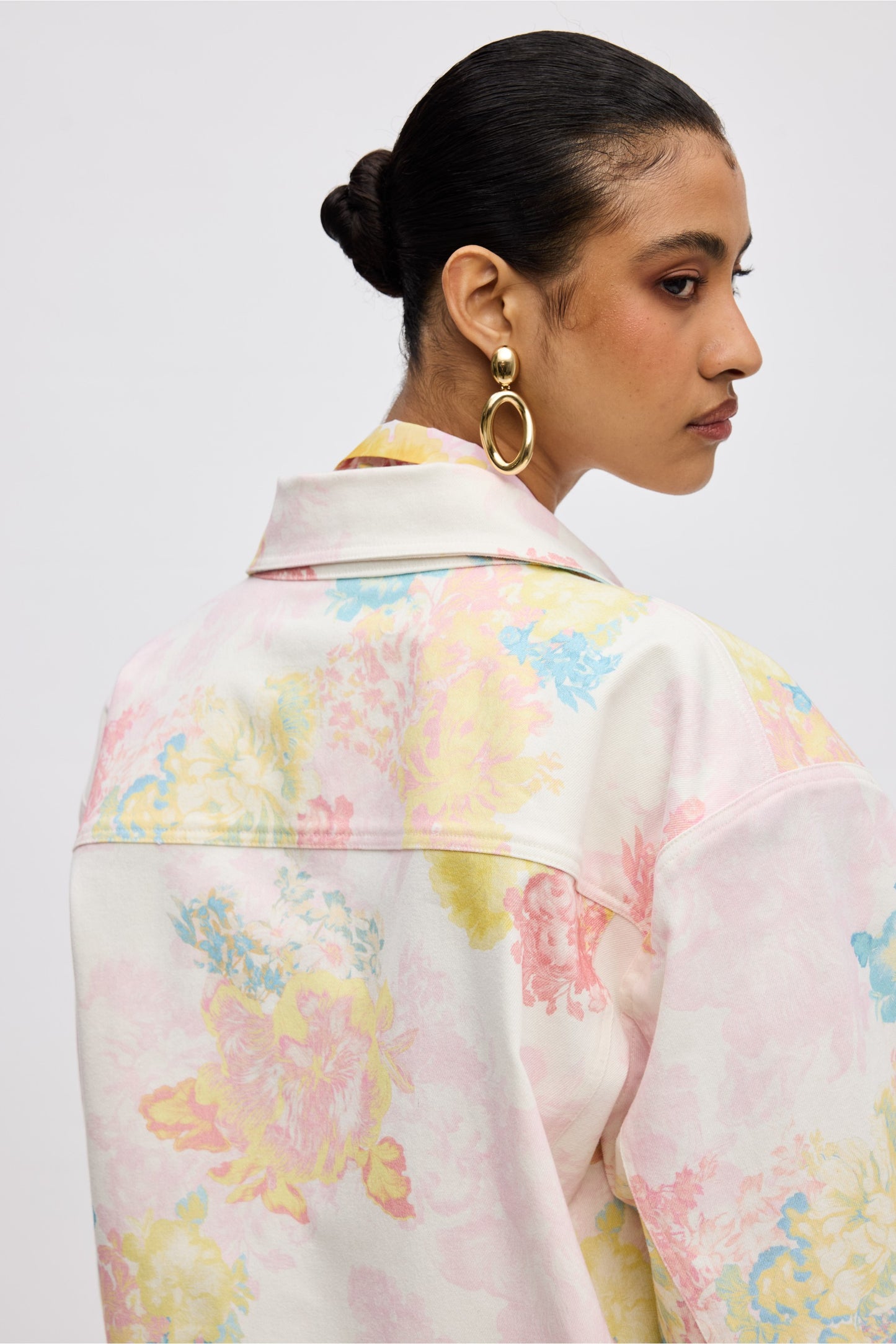 Floral Mist Jean Jacket