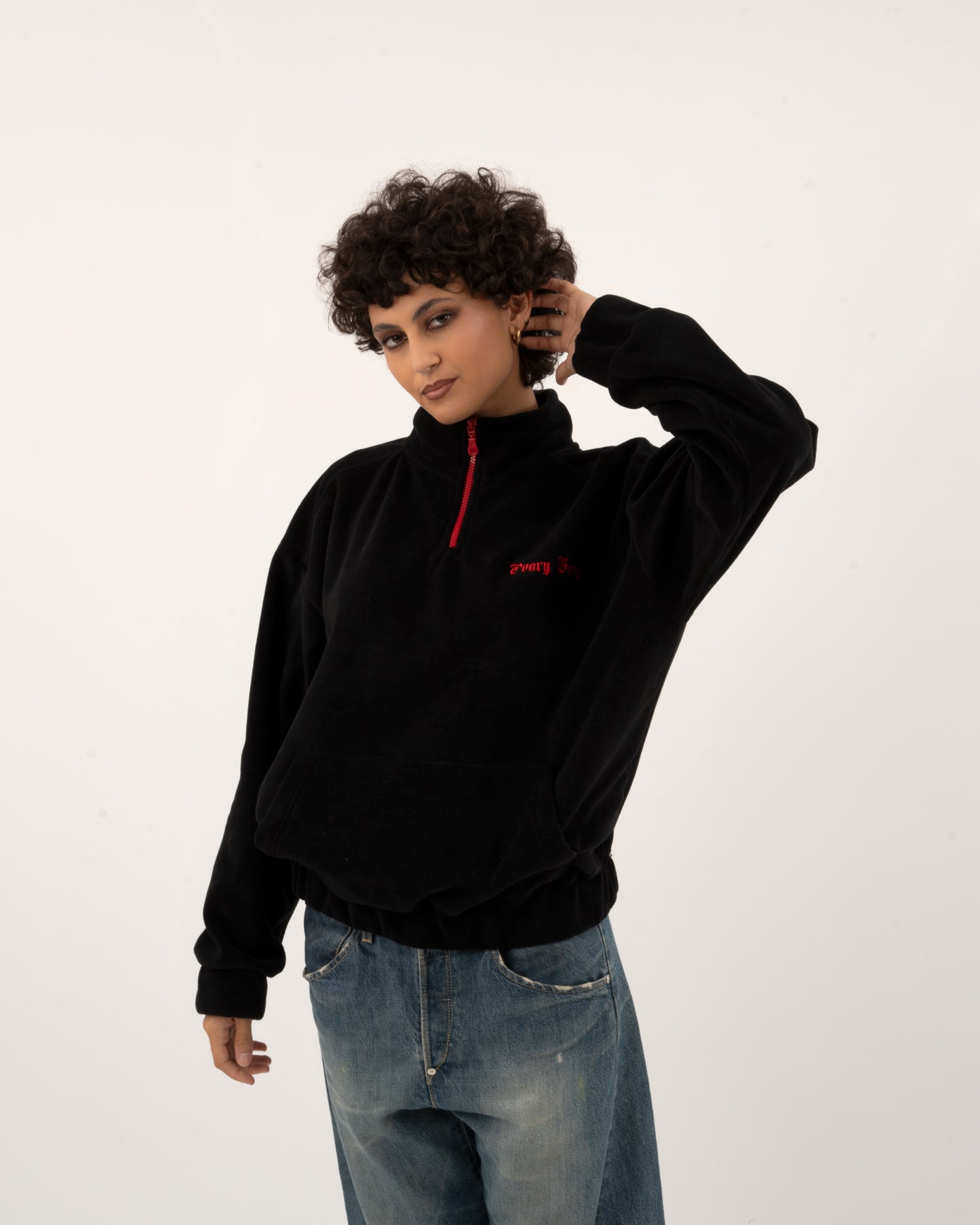 Mood Poisoning - Black Fleece Half-Zipped