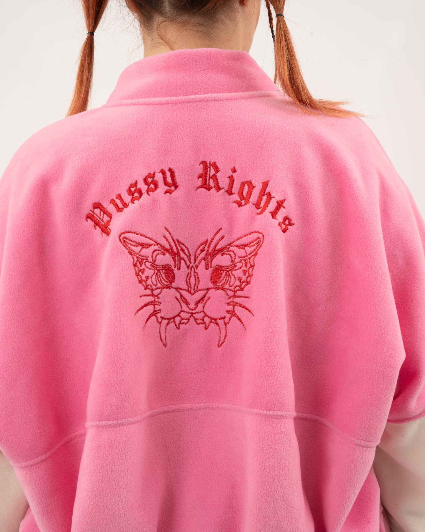 Pussy Rights - Pink/OffWhite Fleece Jacket