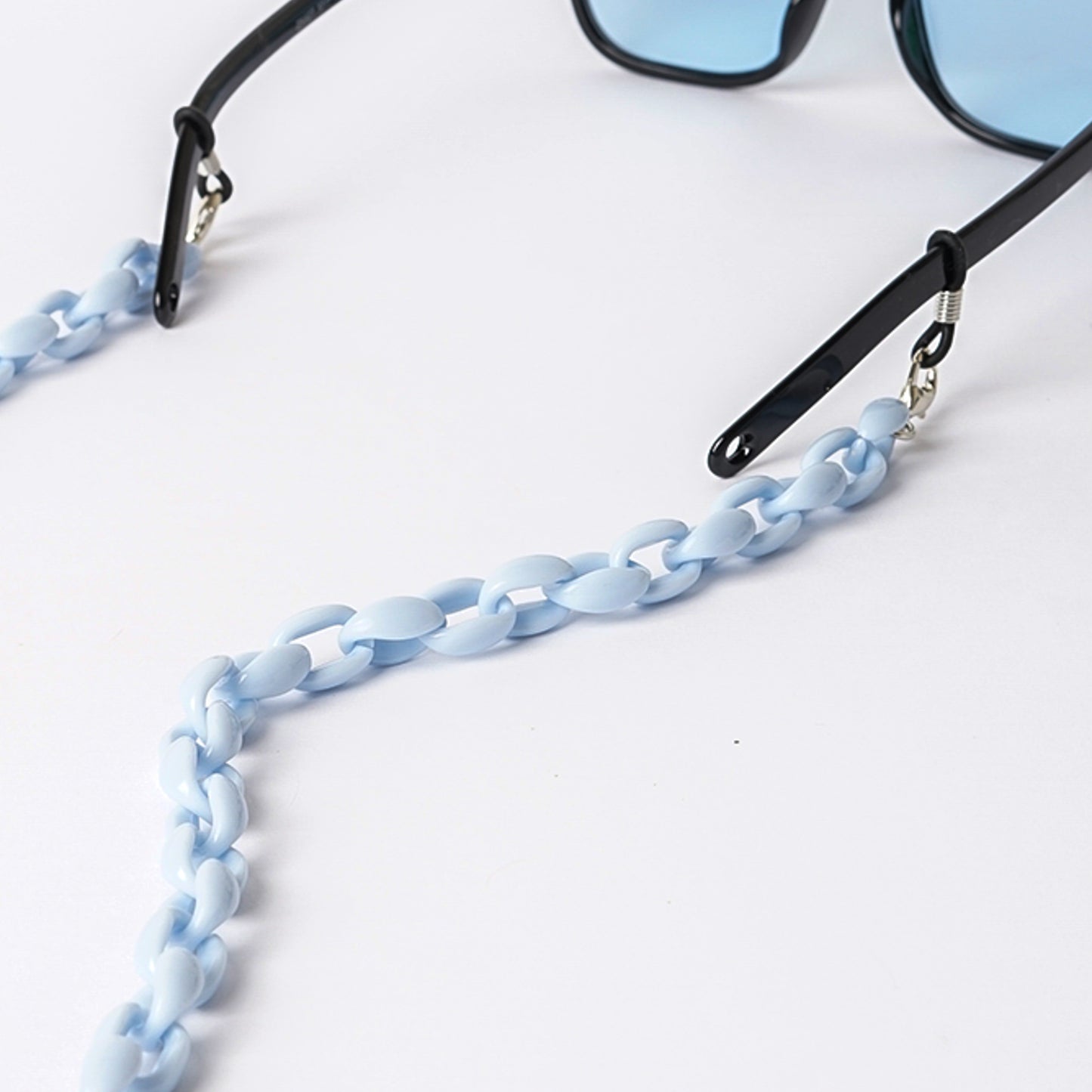 Oval Acrylic Chain Baby Blue