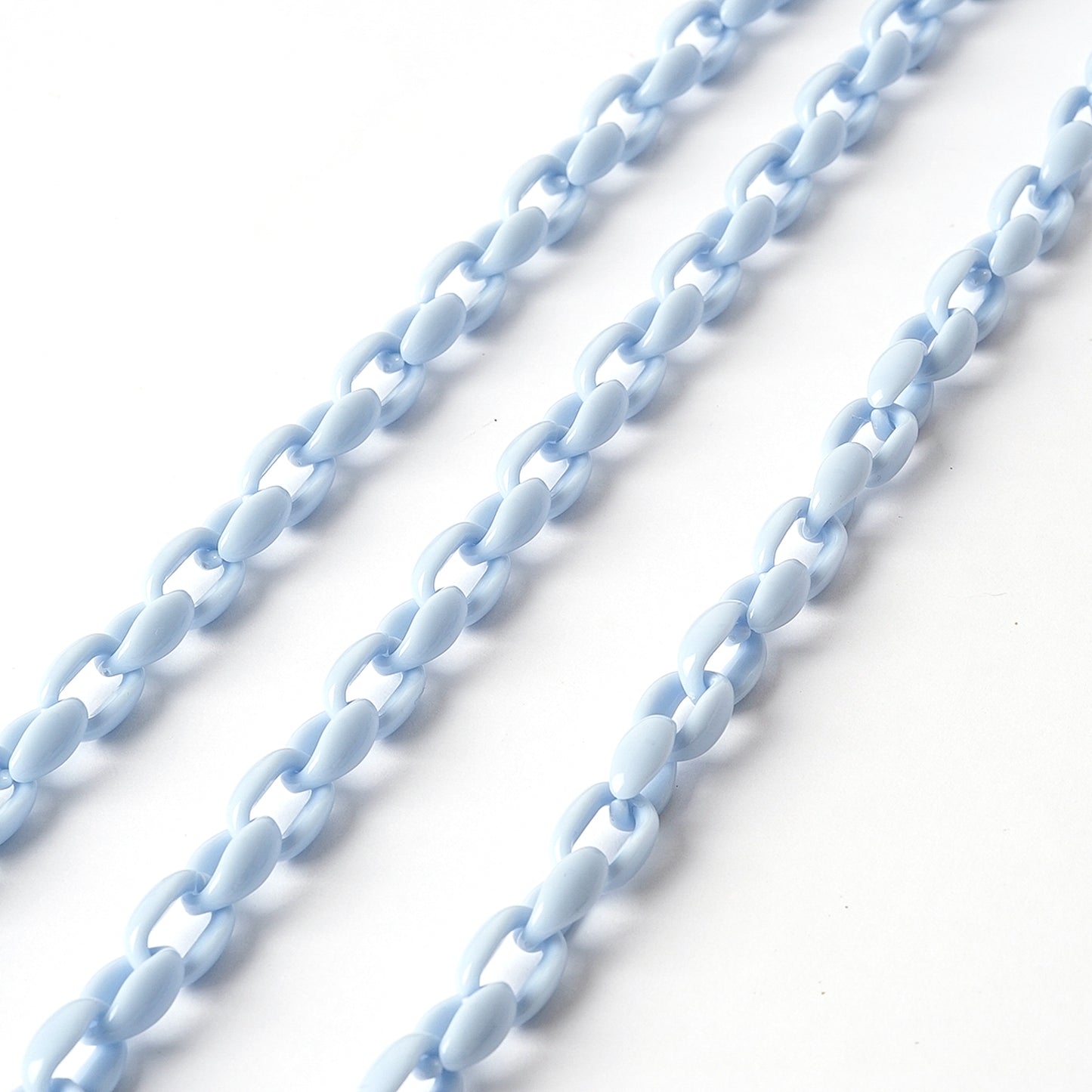 Oval Acrylic Chain Baby Blue