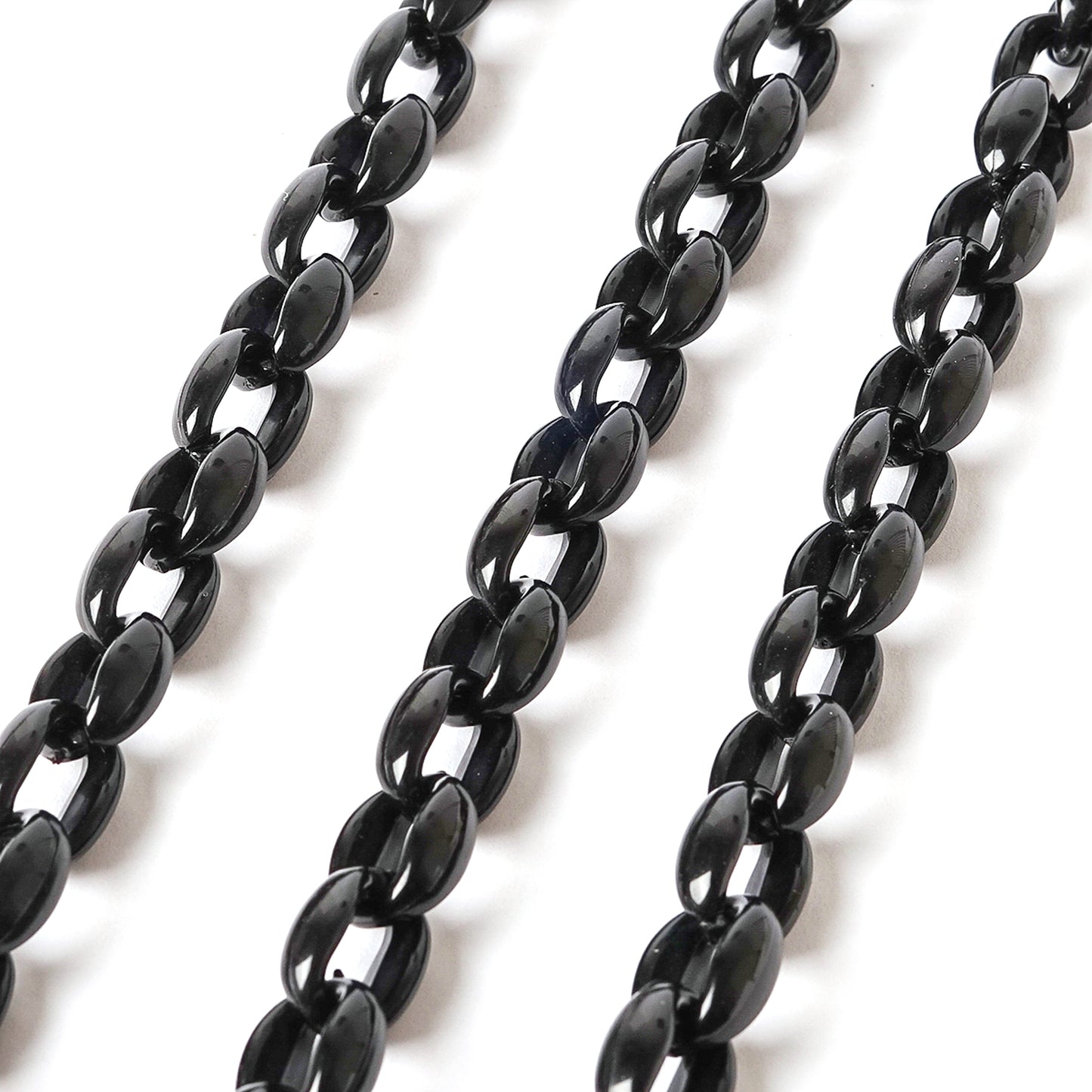 Oval Acrylic Chain Black