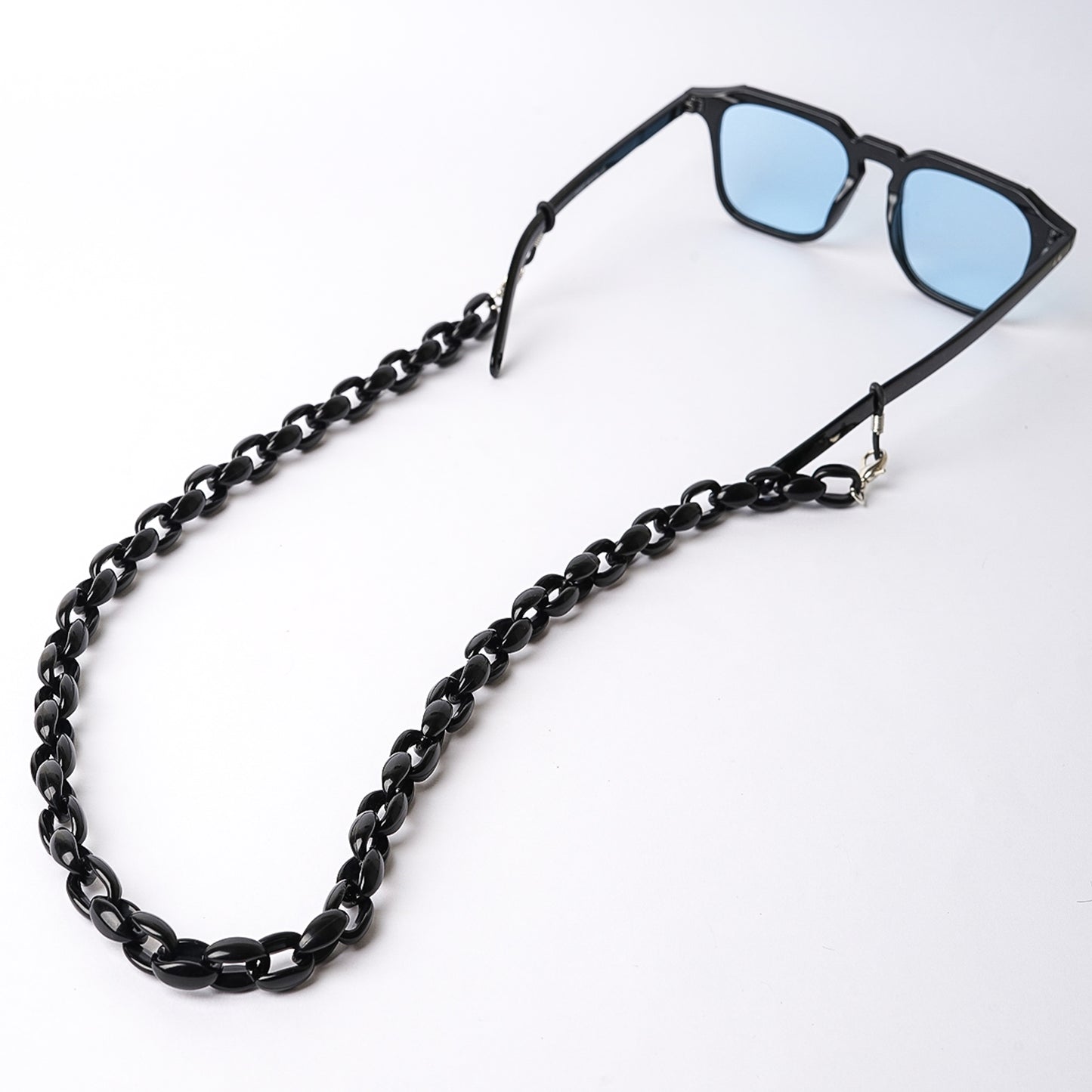 Oval Acrylic Chain Black