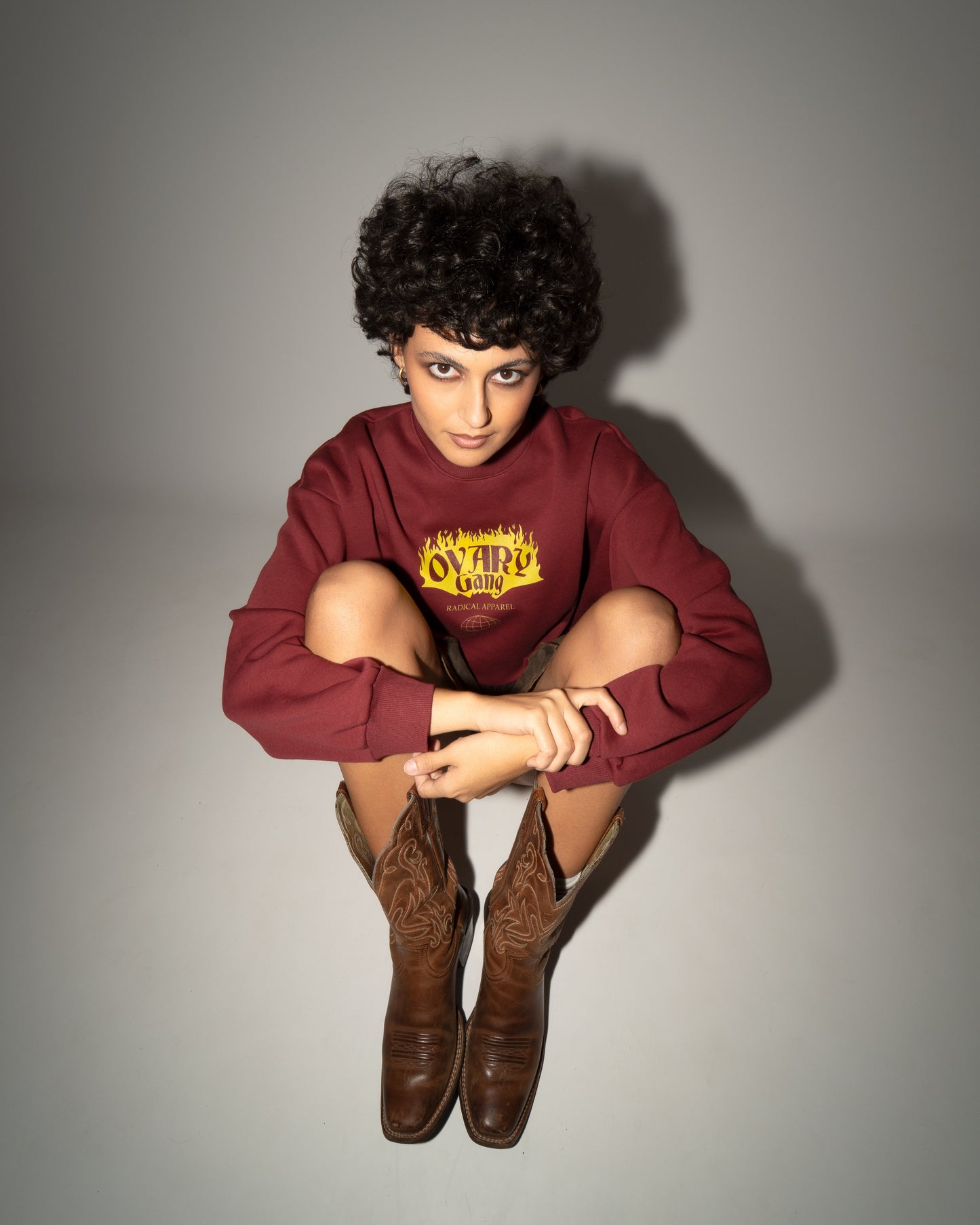 OG Radical Apparel - Bordeaux Crop Hoodie