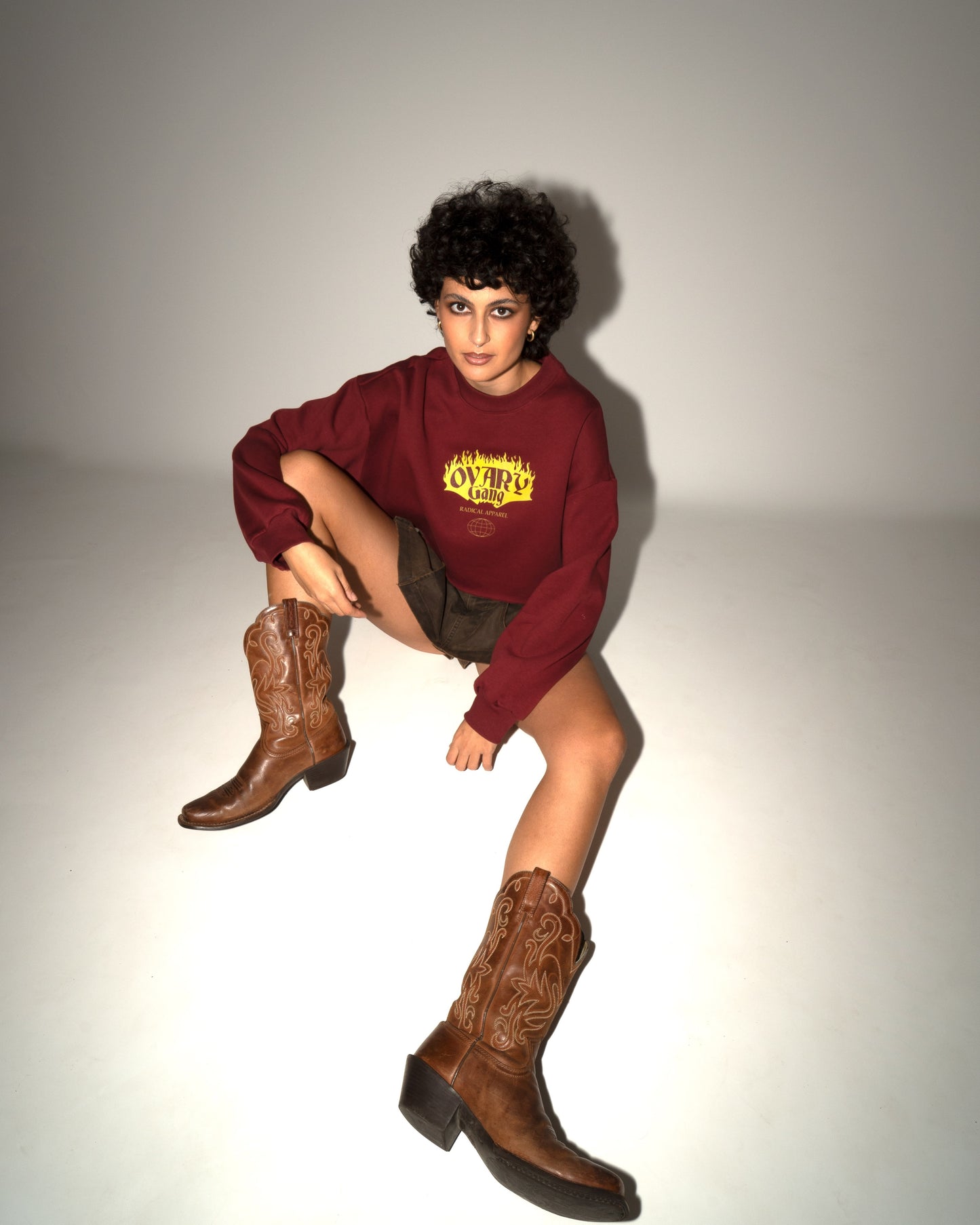 OG Radical Apparel - Bordeaux Crop Hoodie