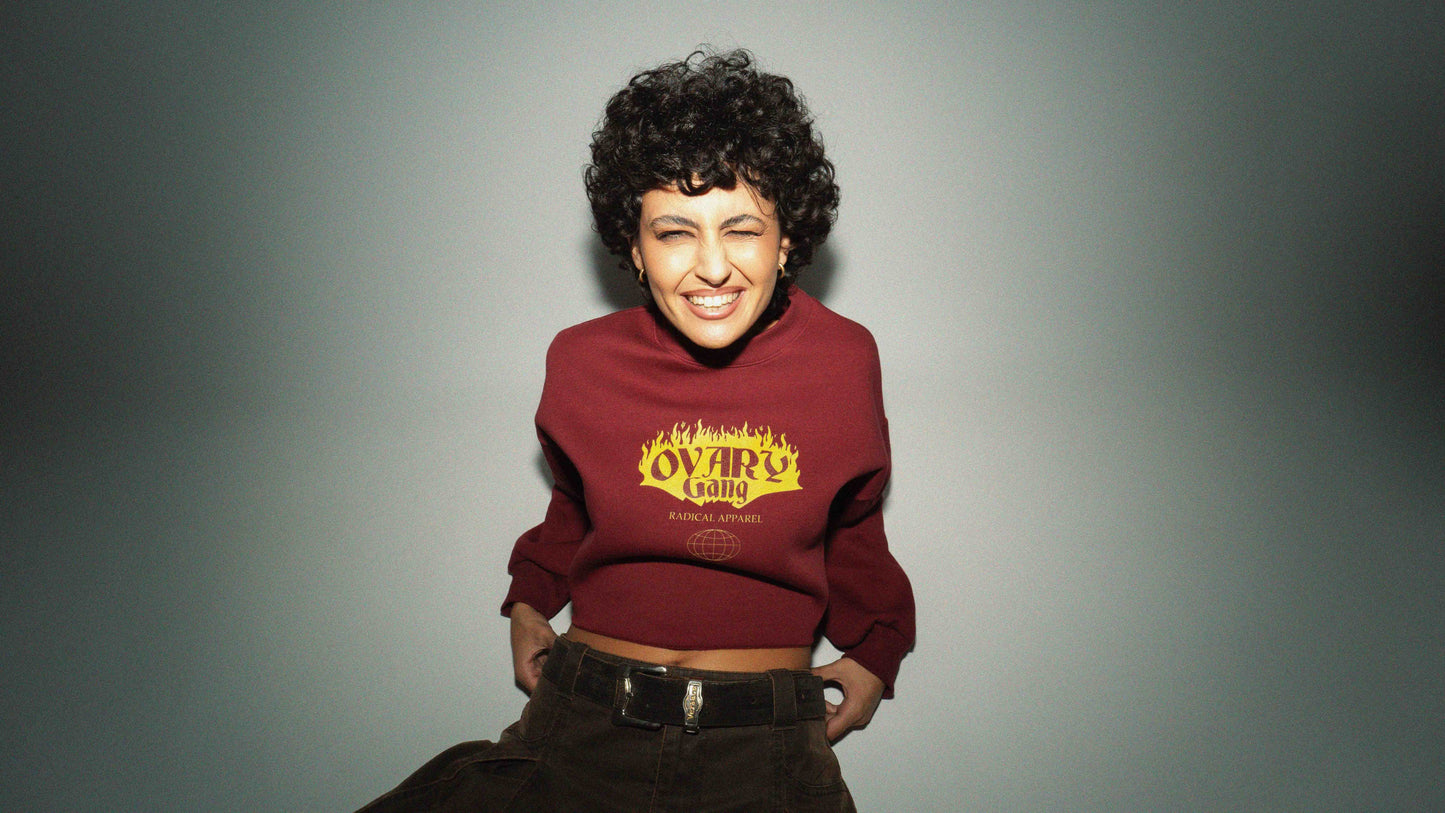 OG Radical Apparel - Bordeaux Crop Hoodie