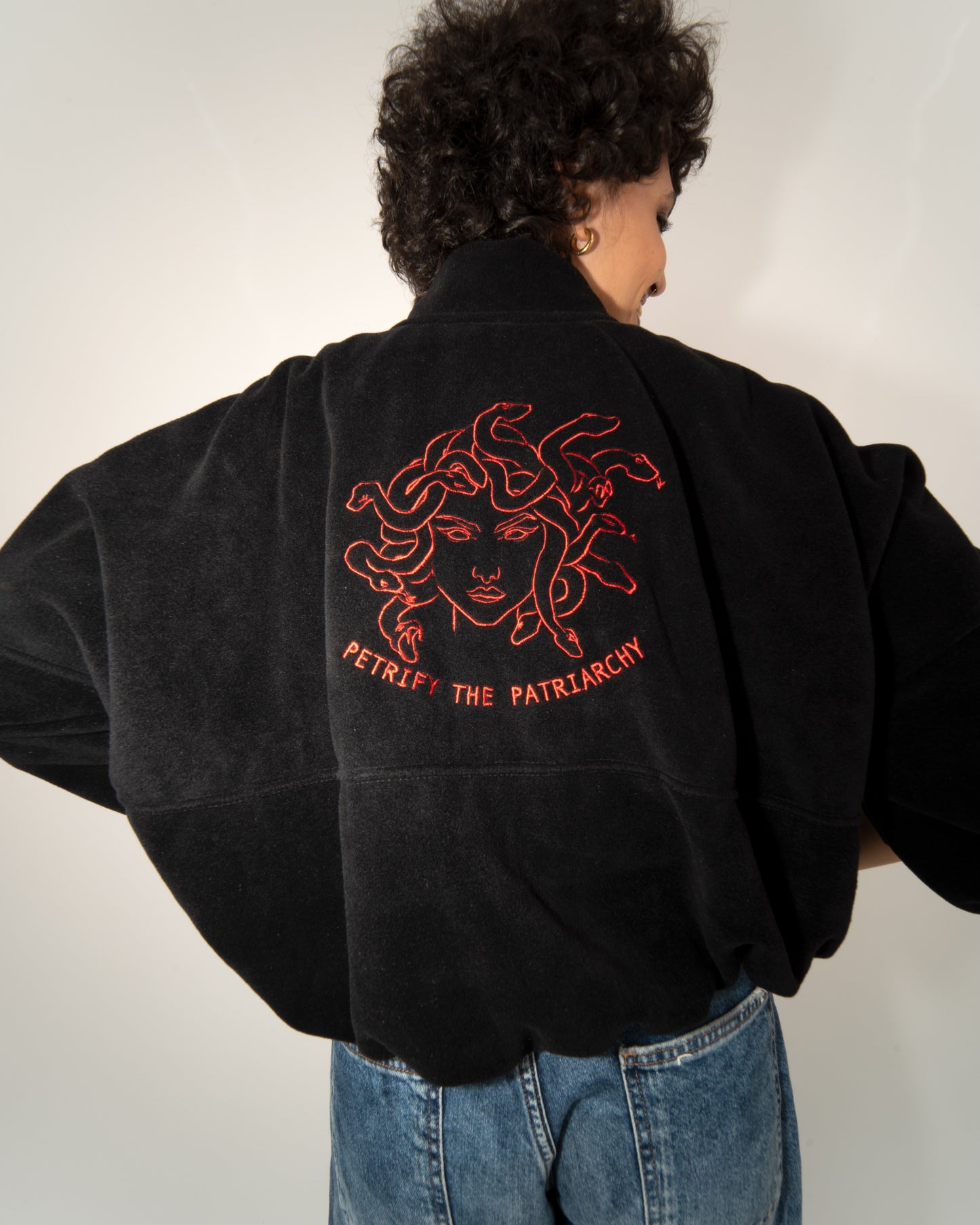 Petrify The Patriarchy - Black Fleece Jacket