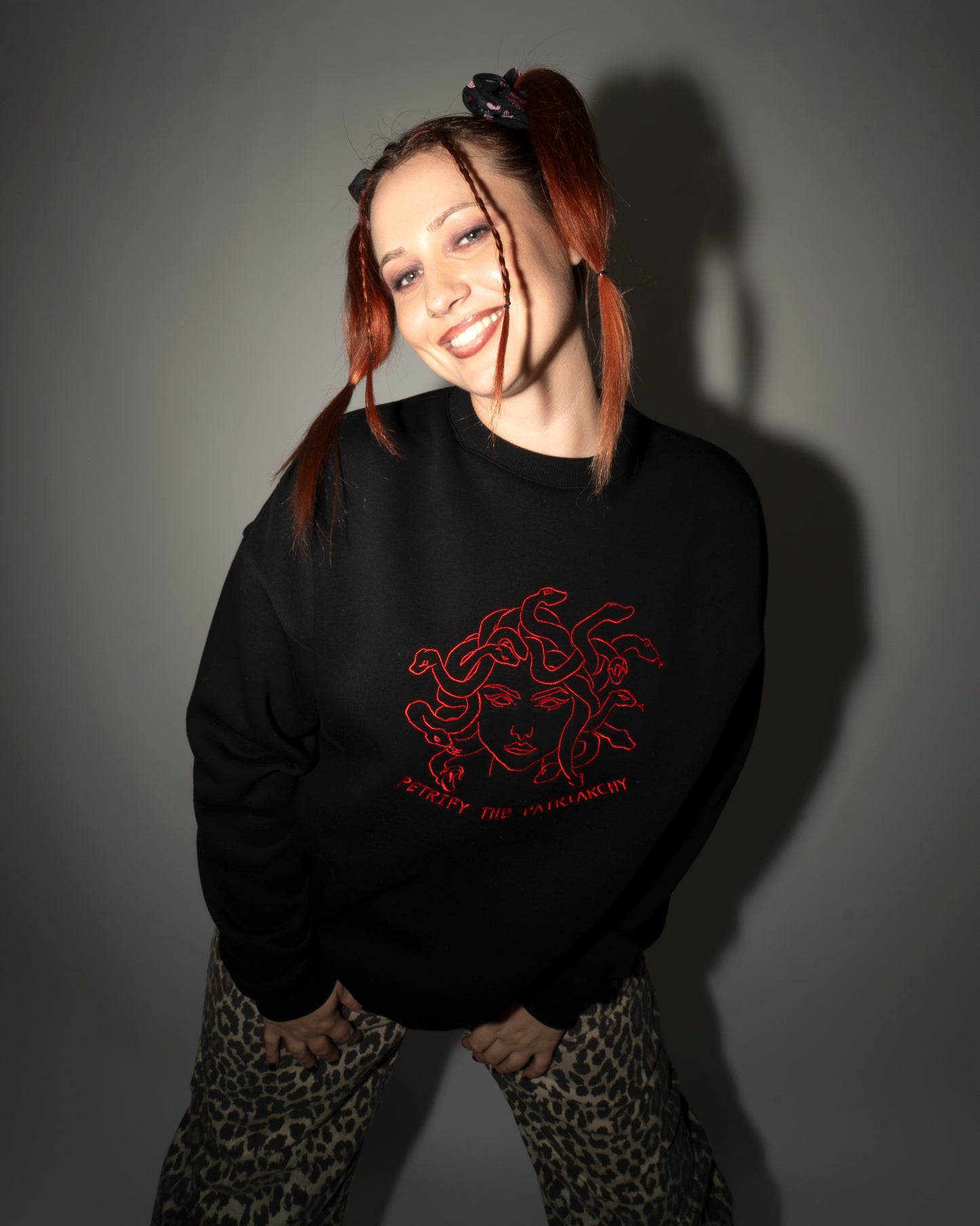 Petrify The Patriarchy - Black Crop Hoodie