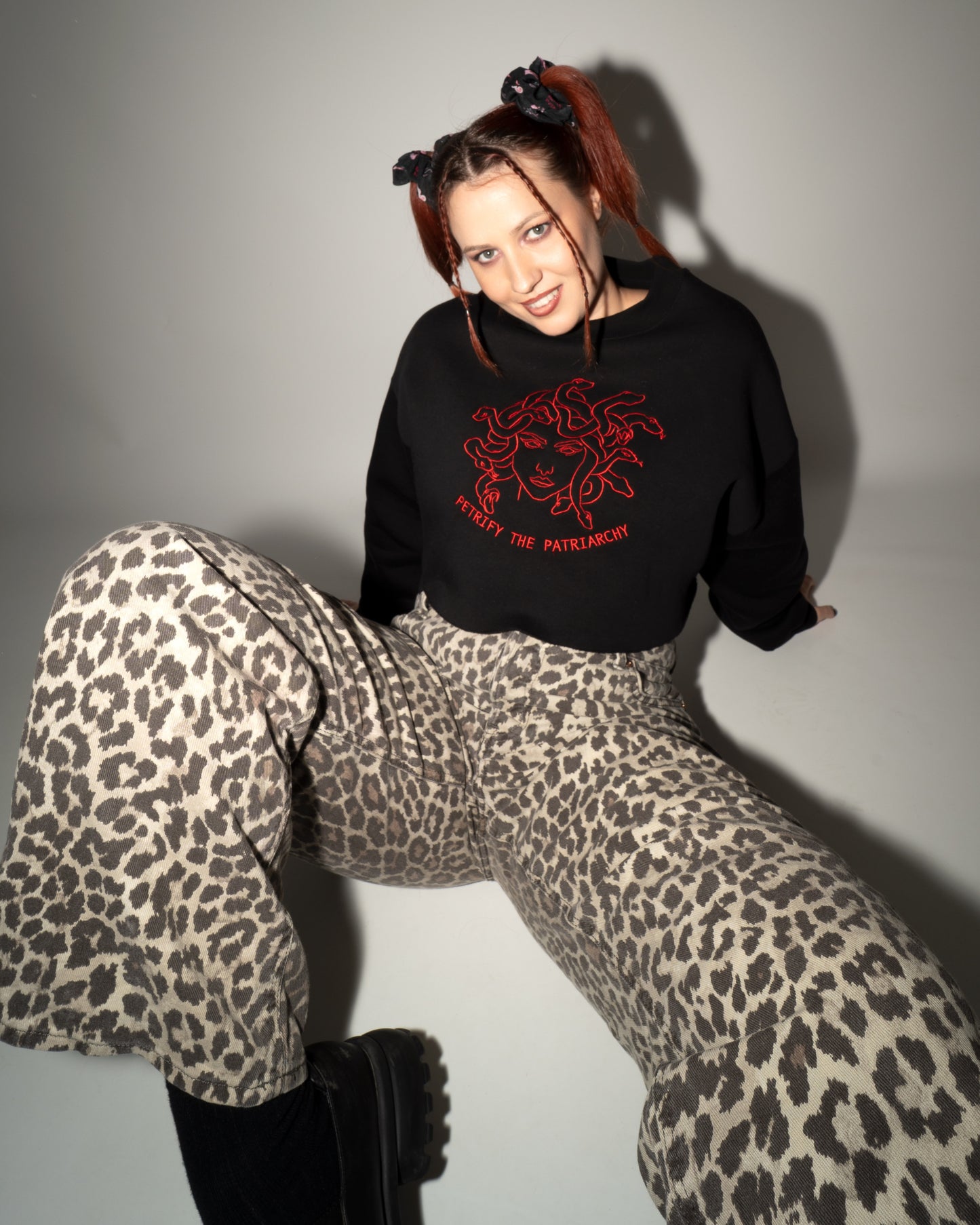 Petrify The Patriarchy - Black Crop Hoodie