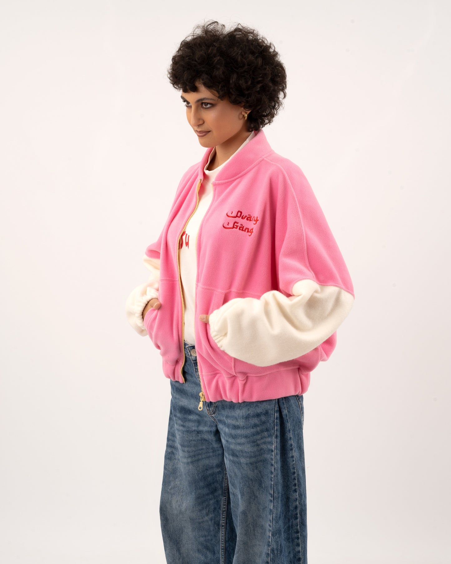 Wild Ones - Pink/OffWhite Fleece Jacket