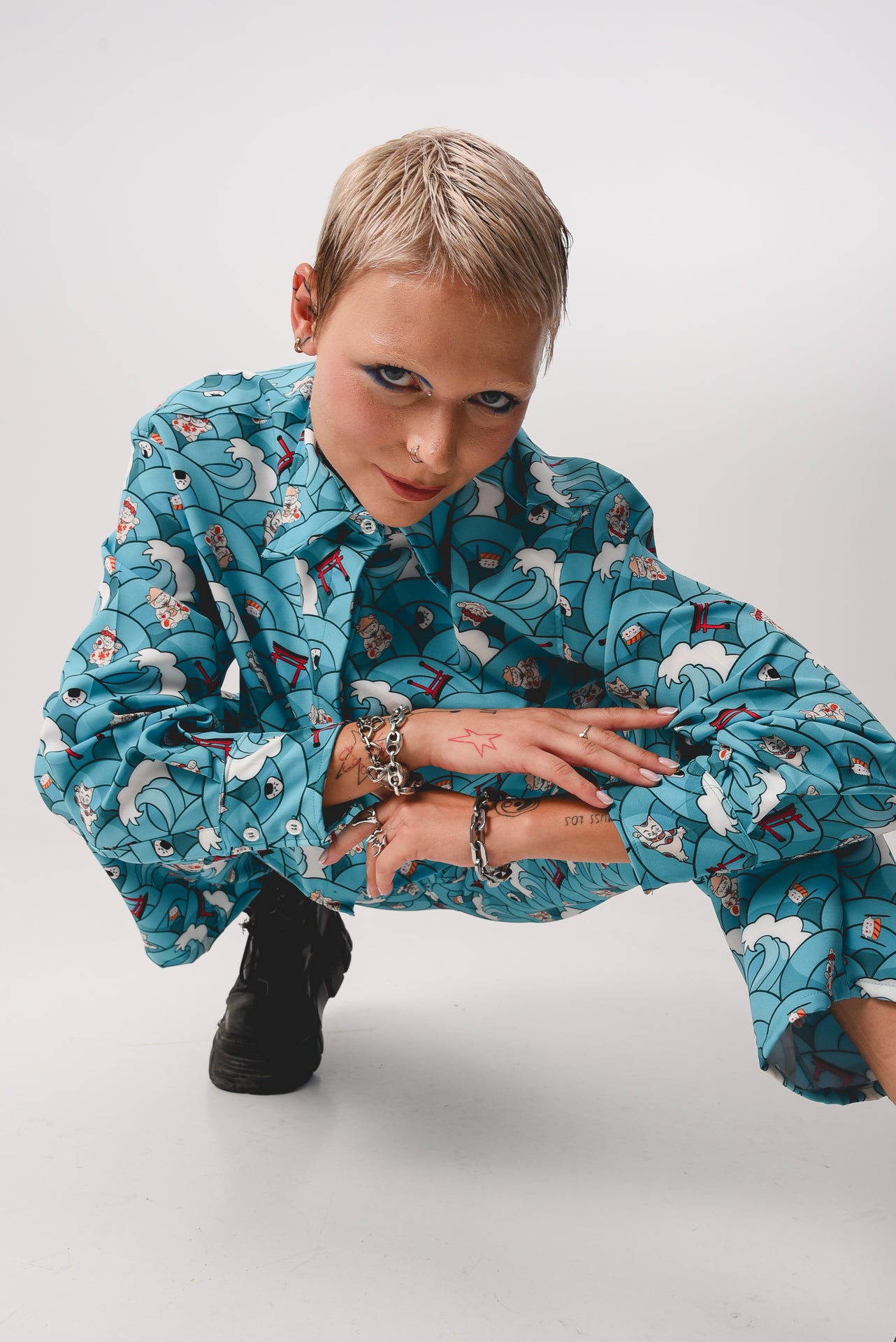 Maneki Neko - Print Cargo pants