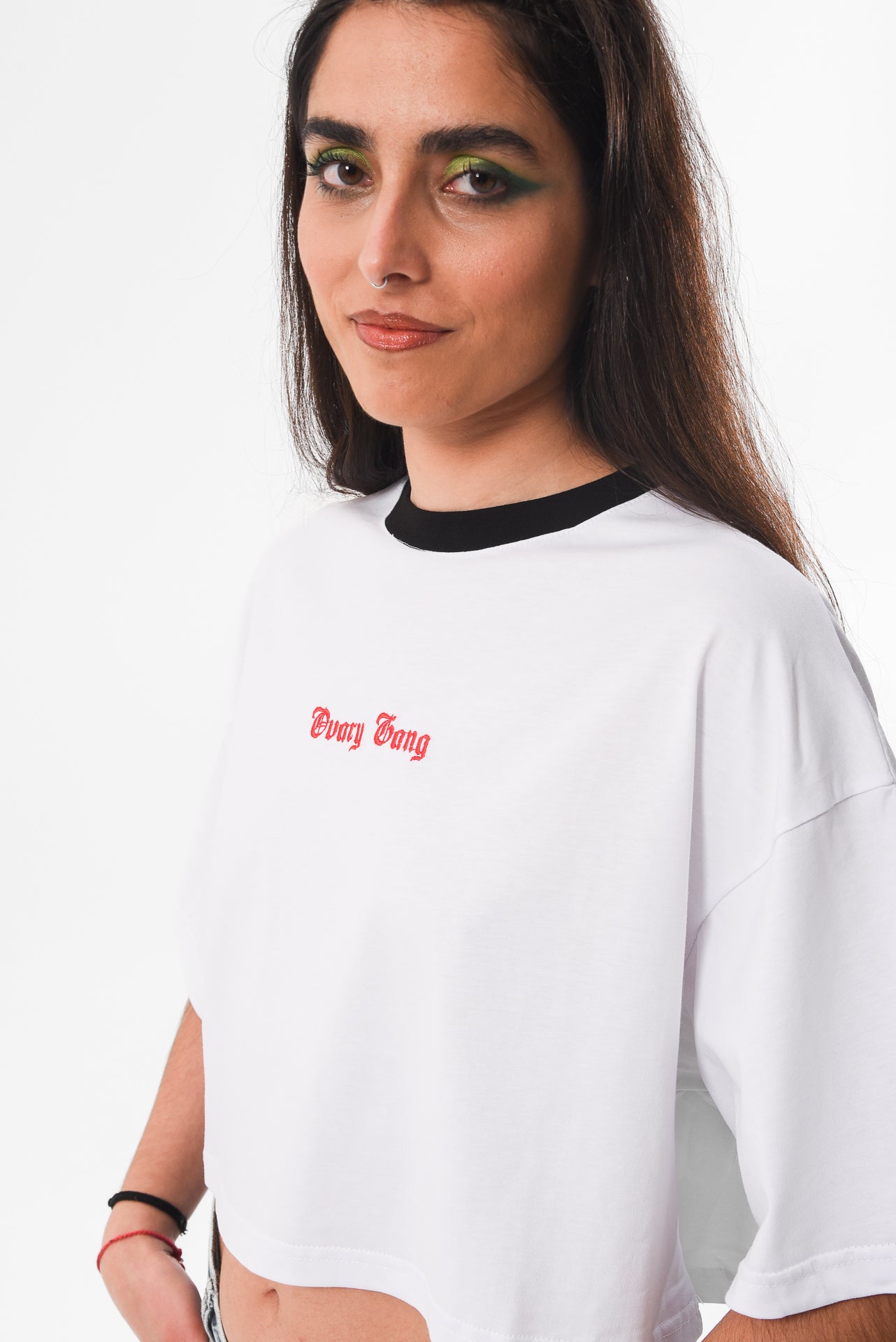 Petrify the Patriarchy - White Crop Tshirt