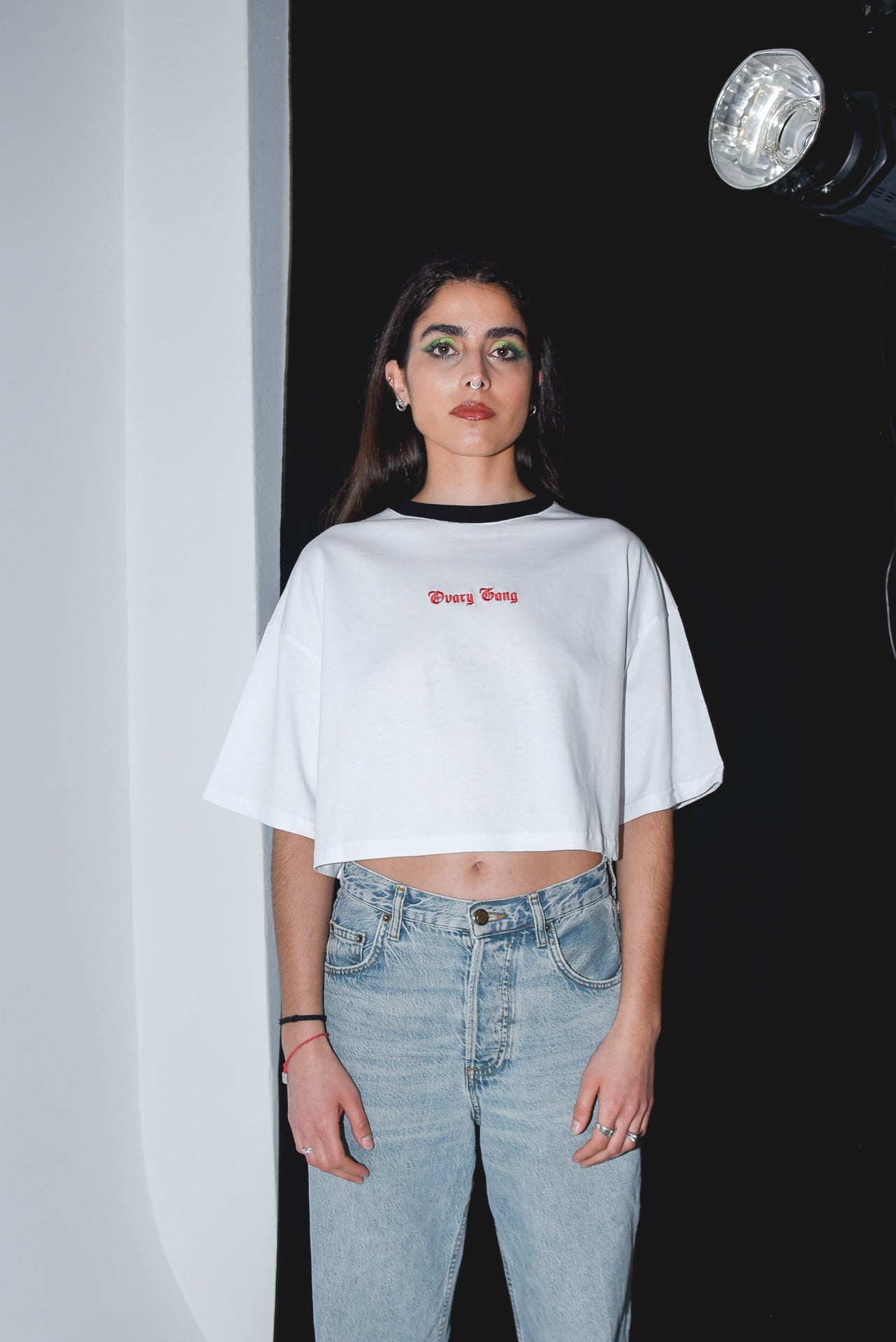 Petrify the Patriarchy - White Crop Tshirt