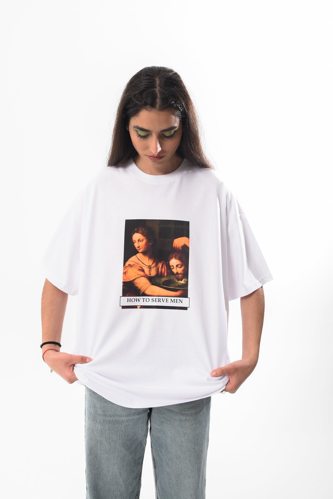 How to Serve Men - White Tshirt
