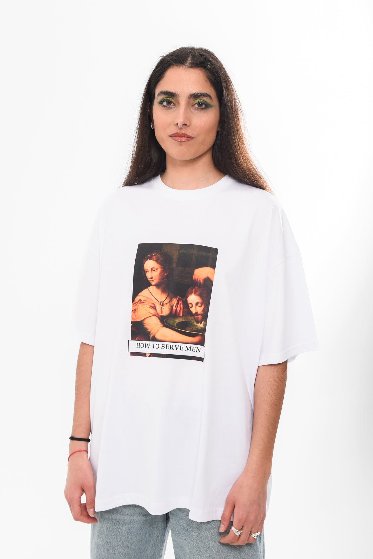 How to Serve Men - White Tshirt