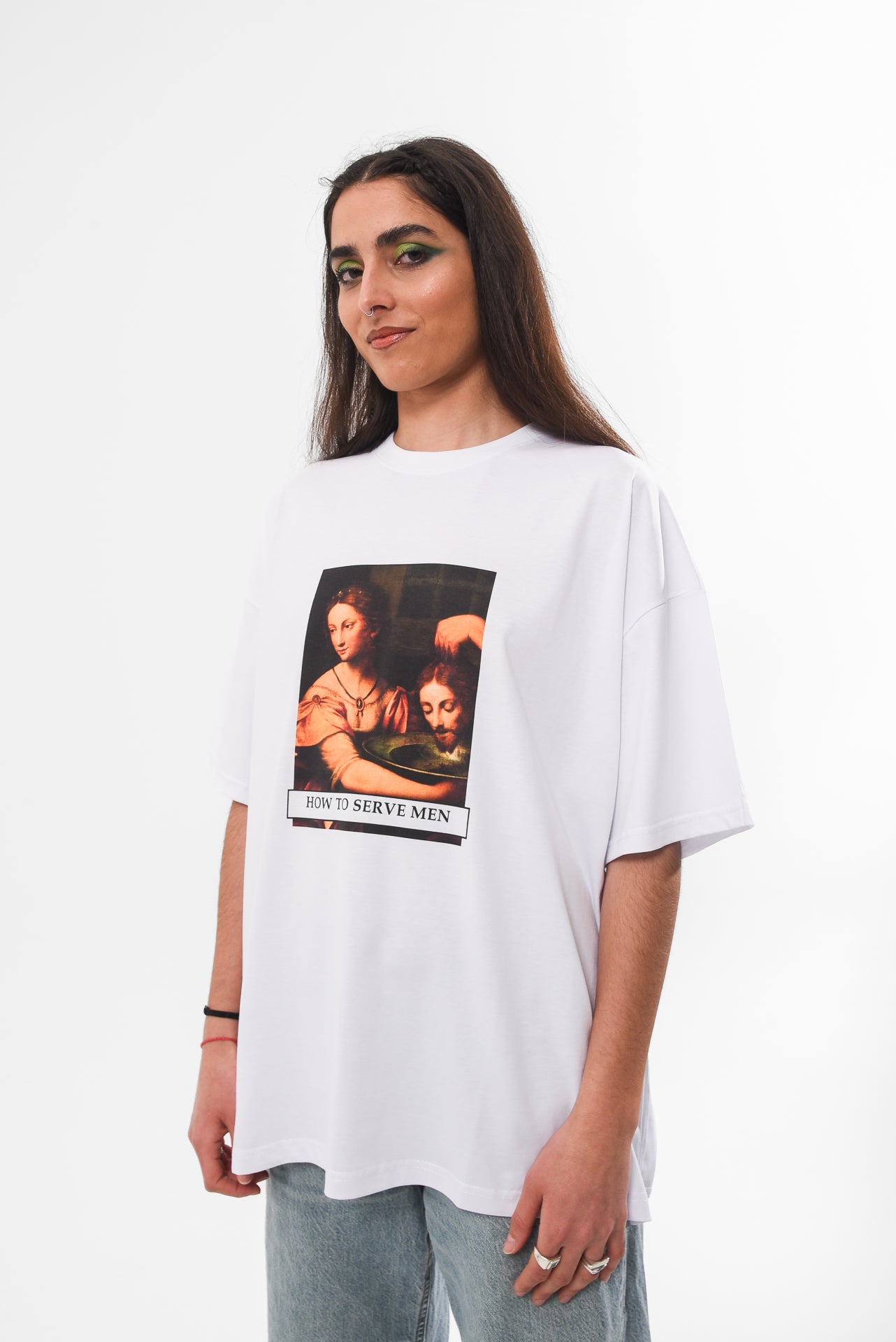 How to Serve Men - White Tshirt