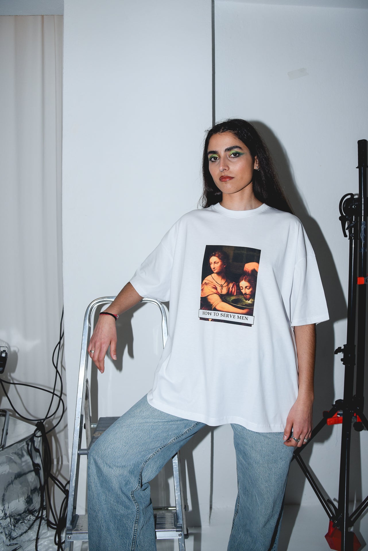 How to Serve Men - White Tshirt