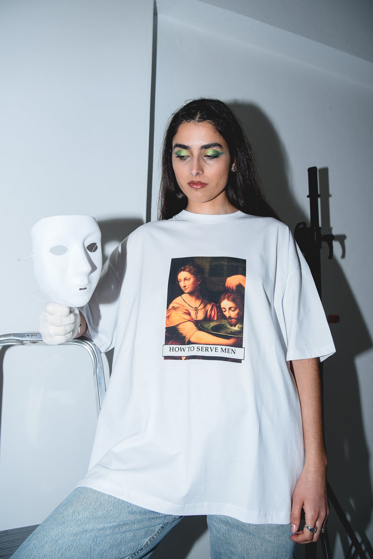 How to Serve Men - White Tshirt