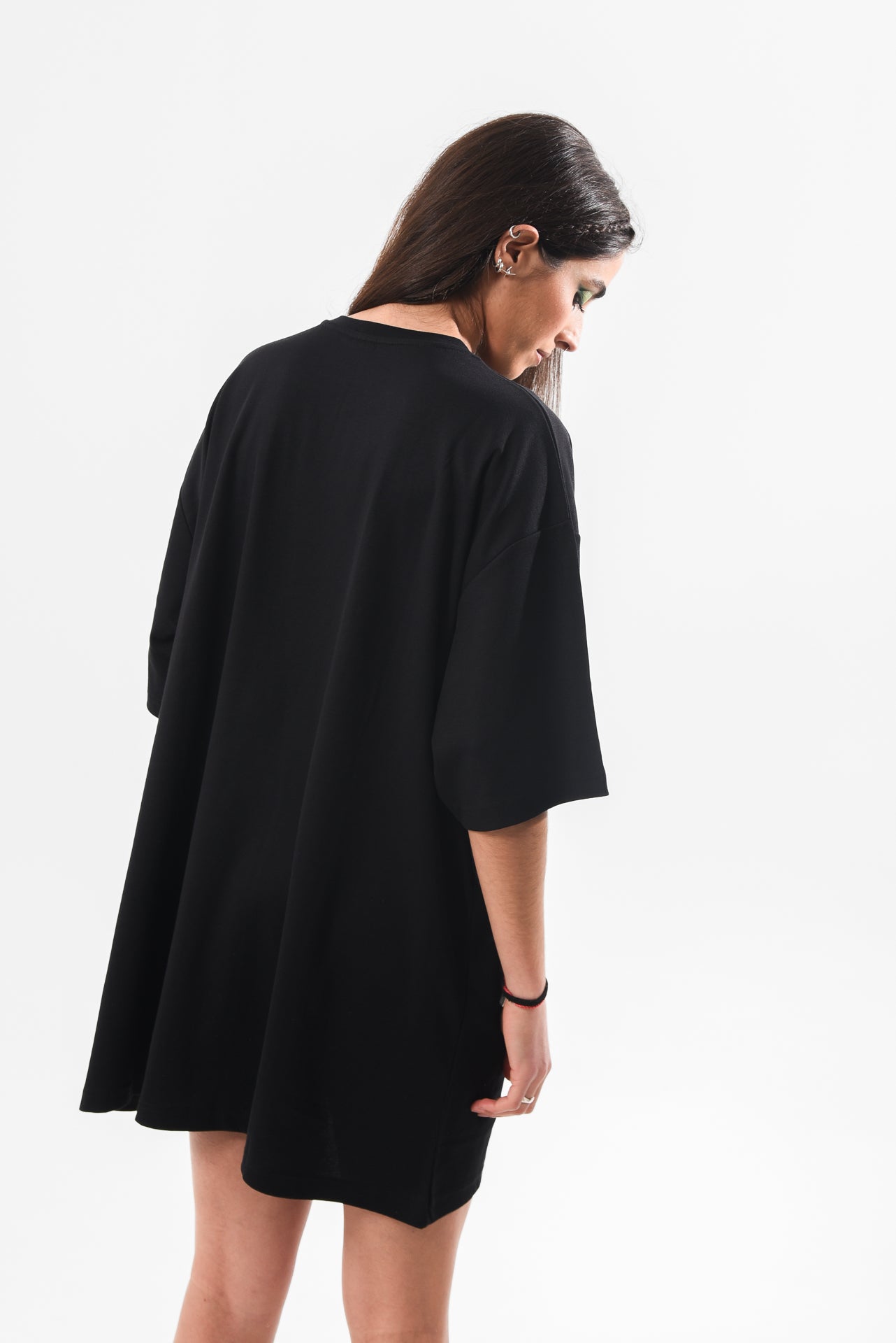 Too Creative - Black Slit Tshirt