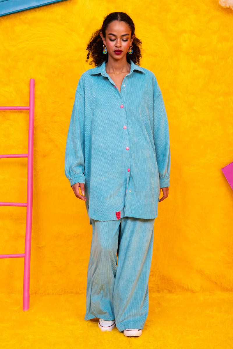 Lucy Pants Κοτλέ Mint Παντελόνι Petit Boutik