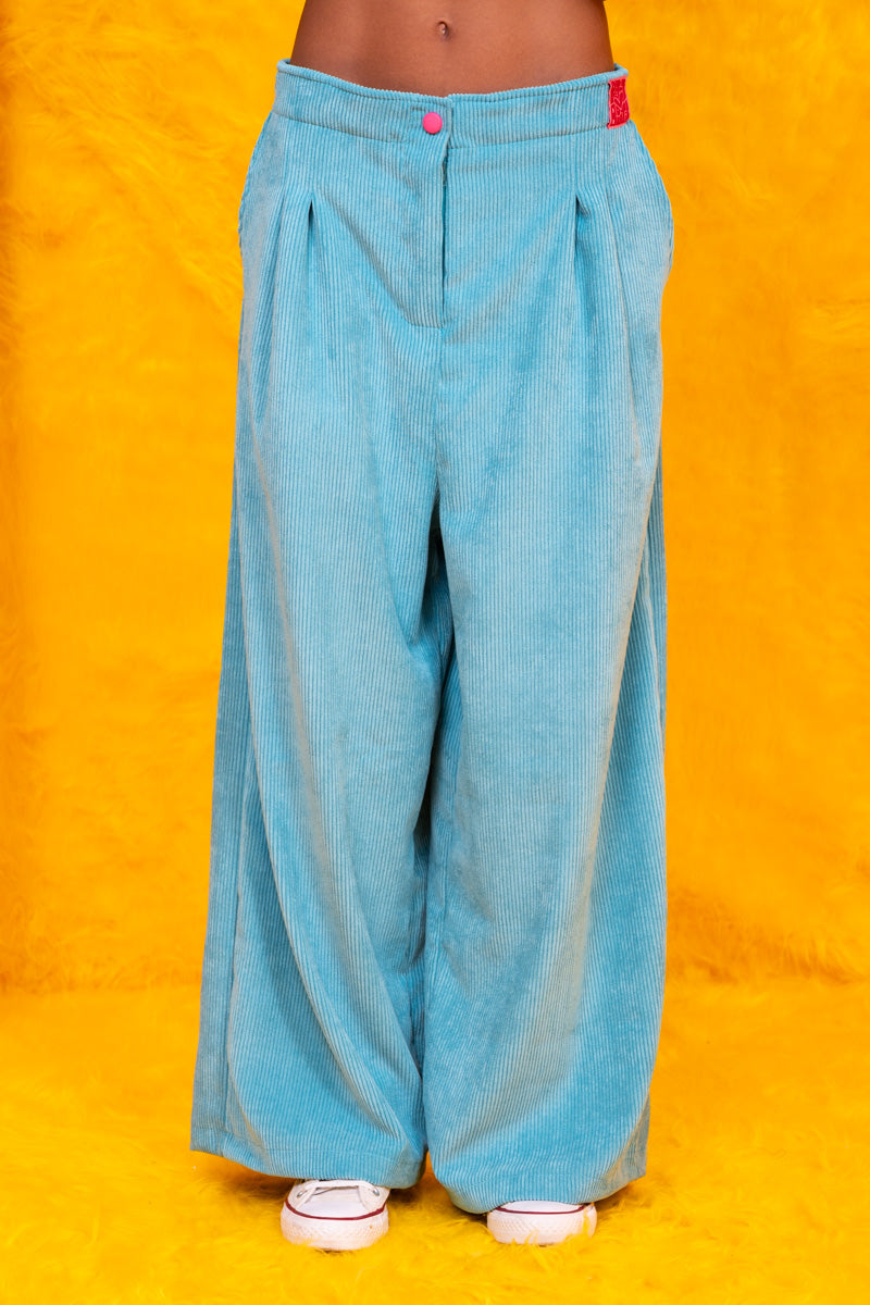 Lucy Pants Κοτλέ Mint Παντελόνι Petit Boutik