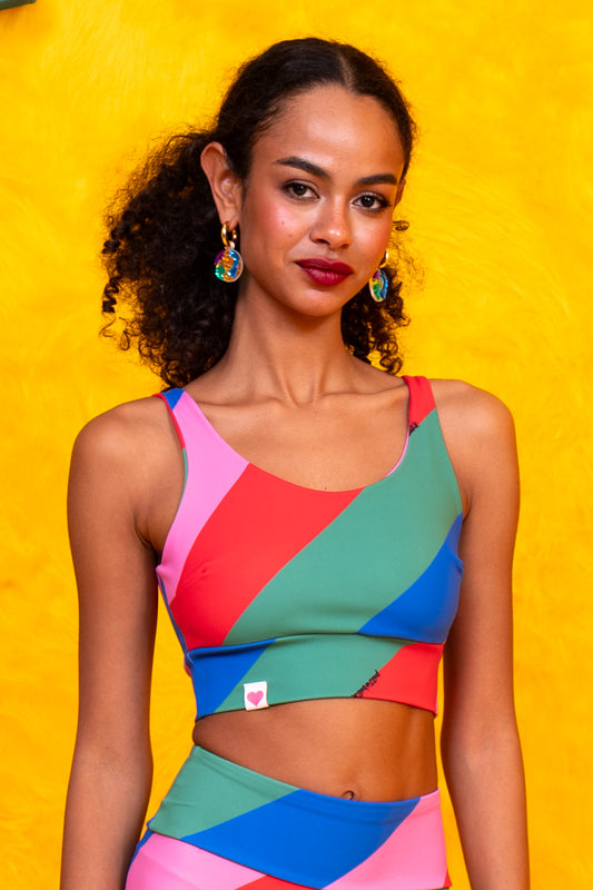 Top Μπουστάκι Four Colored Stripes Petit Boutik