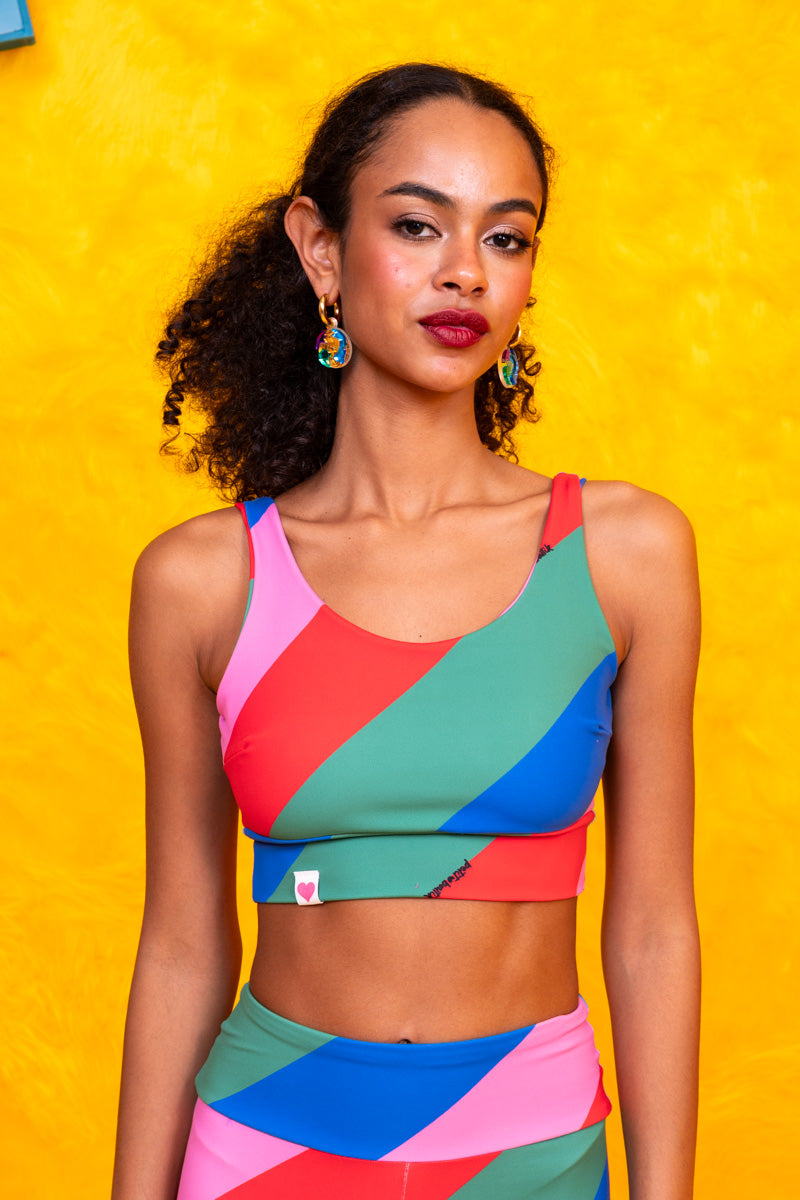 Top Μπουστάκι Four Colored Stripes Petit Boutik