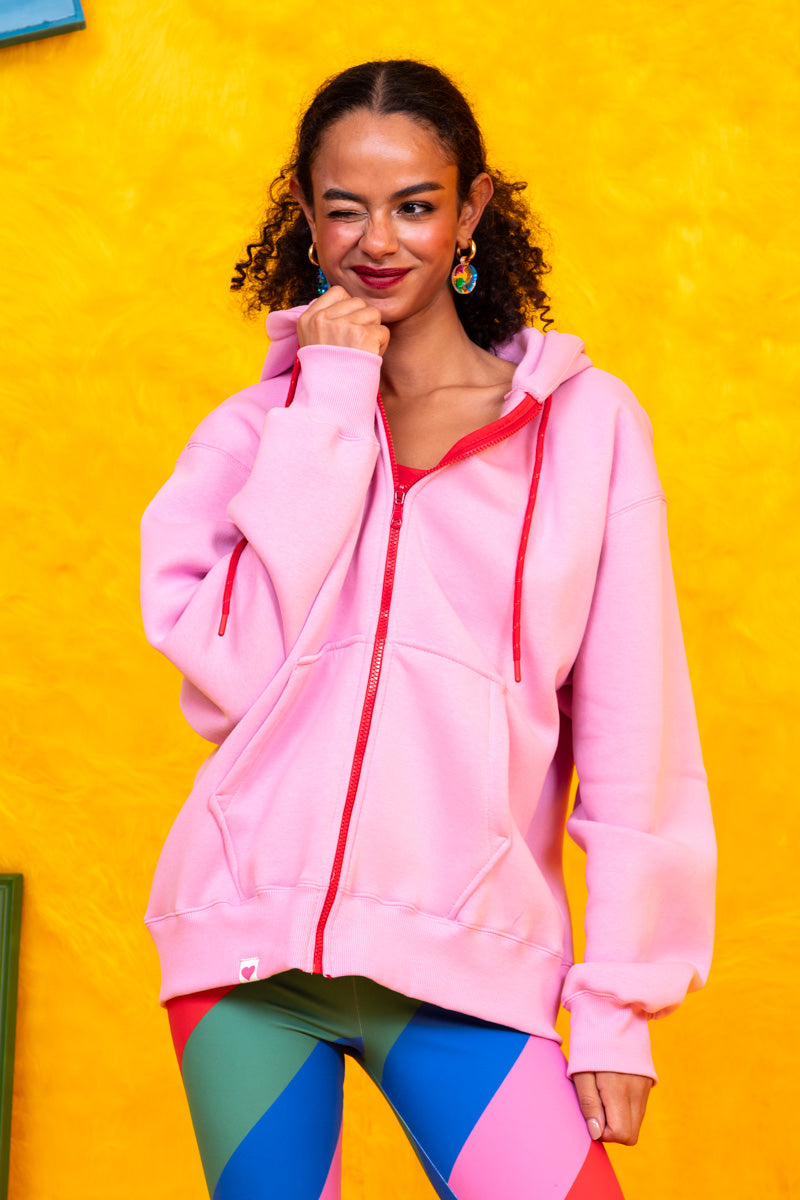 Hoodie Φούτερ Ροζ Ζακέτα Petit Universe Με Κουκούλα Petit Boutik