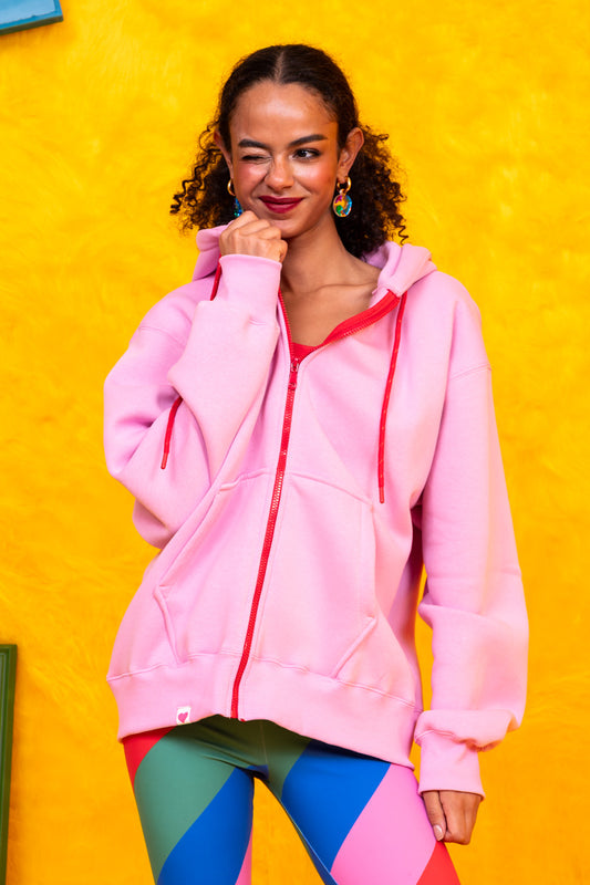 Hoodie Φούτερ Ροζ Ζακέτα Petit Universe Με Κουκούλα Petit Boutik