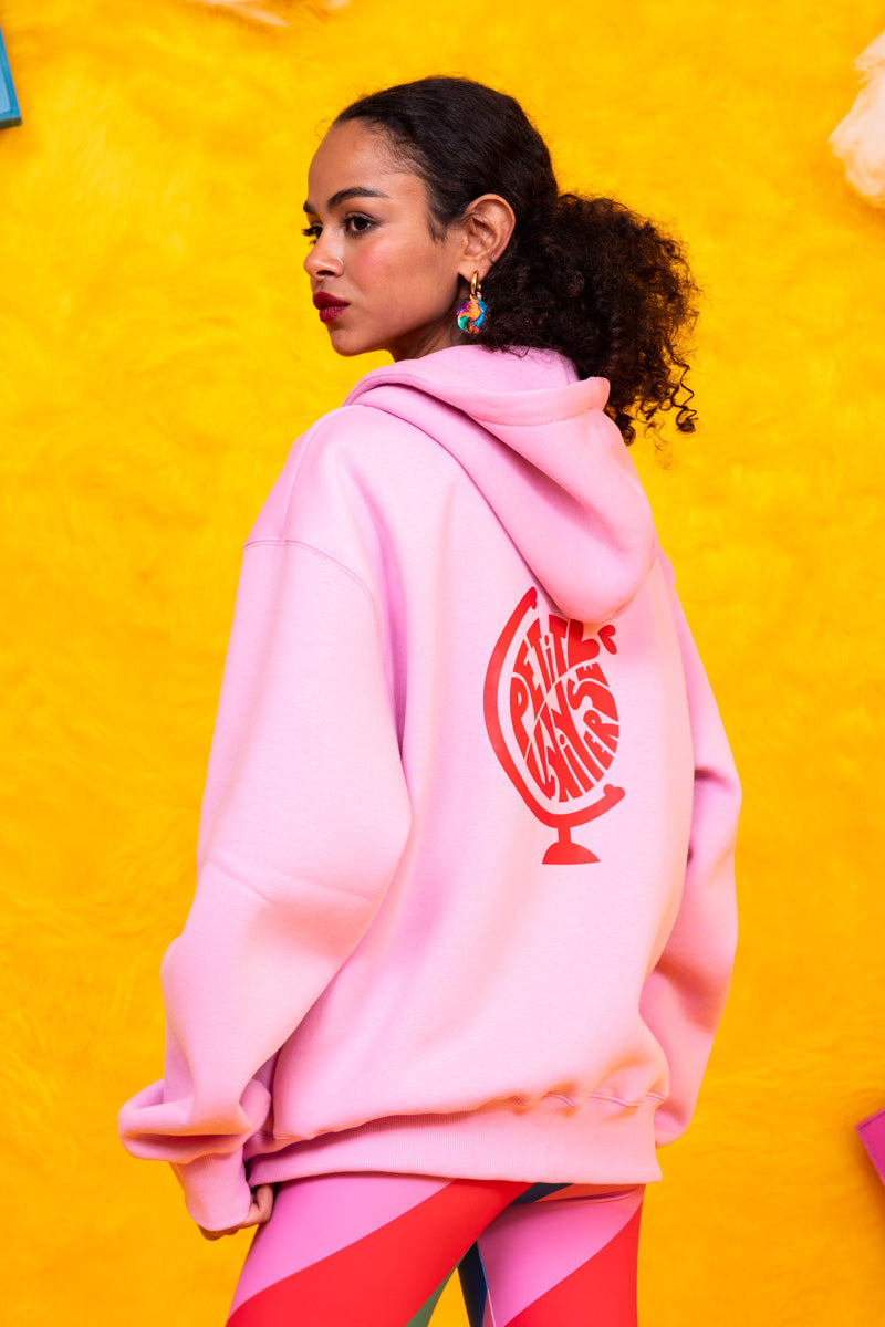Hoodie Φούτερ Ροζ Ζακέτα Petit Universe Με Κουκούλα Petit Boutik