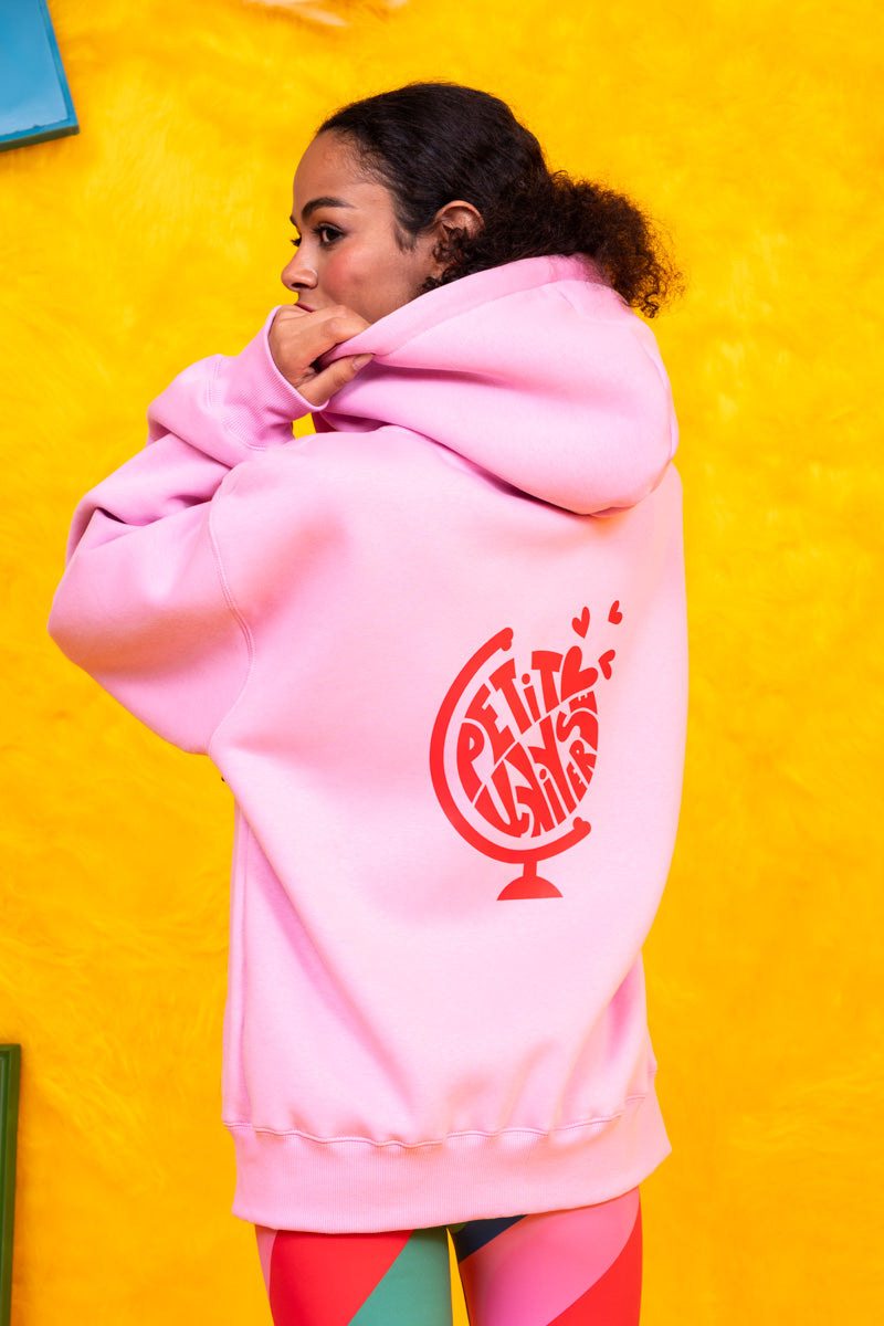 Hoodie Φούτερ Ροζ Ζακέτα Petit Universe Με Κουκούλα Petit Boutik