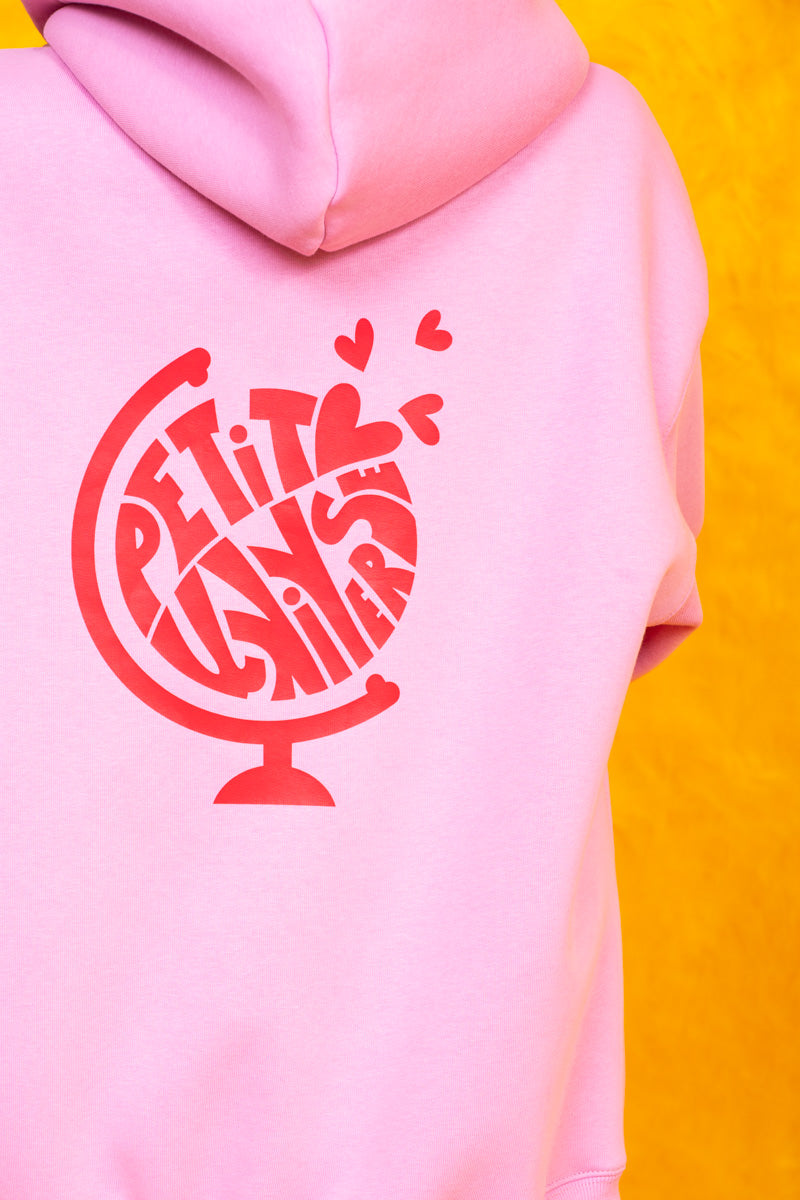 Hoodie Φούτερ Ροζ Ζακέτα Petit Universe Με Κουκούλα Petit Boutik