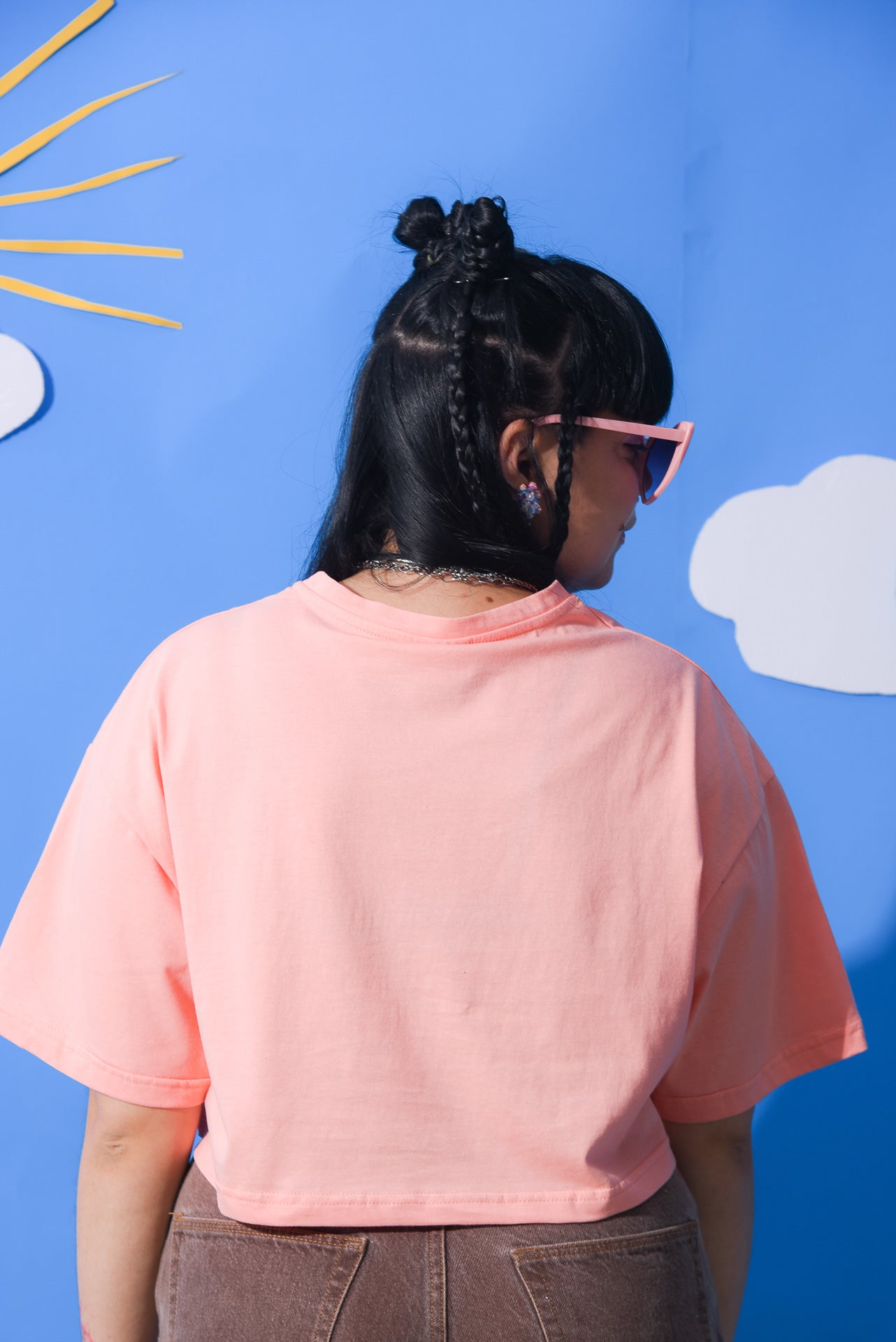 Stronger Together - Crop T-Shirt (Peach)