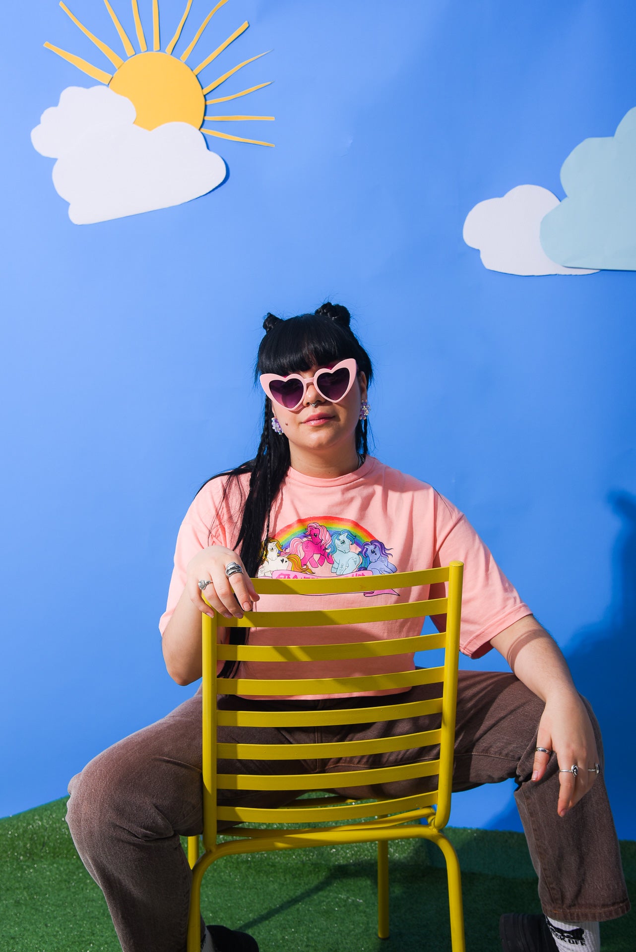 Stronger Together - Crop T-Shirt (Peach)