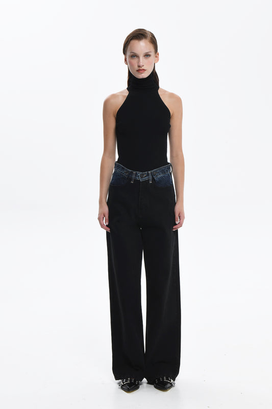 Ava Denim- BLACK/DARK BLUE